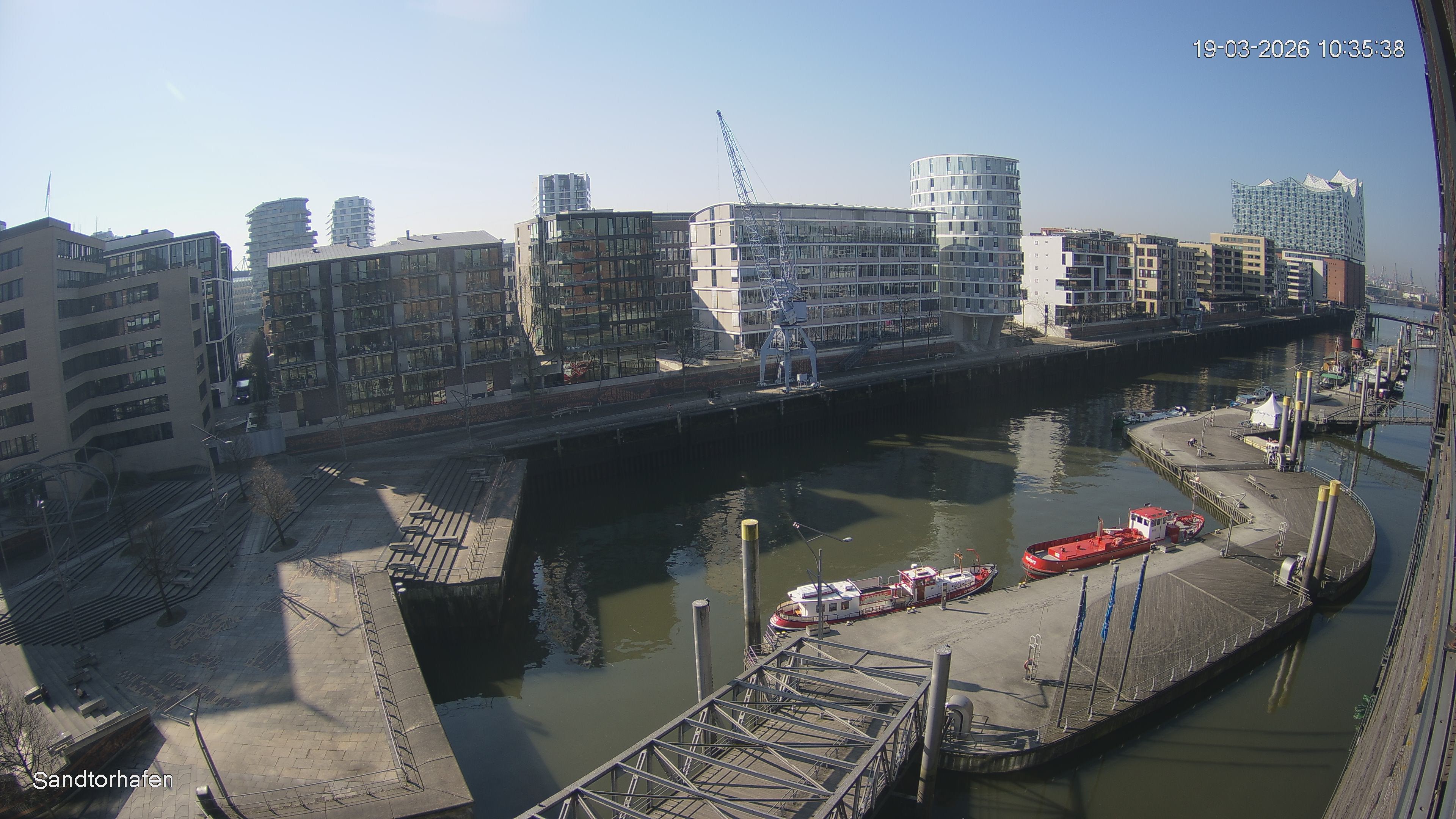 Archiv Foto Webcam Hamburg: HafenCity und Elbphilharmonie