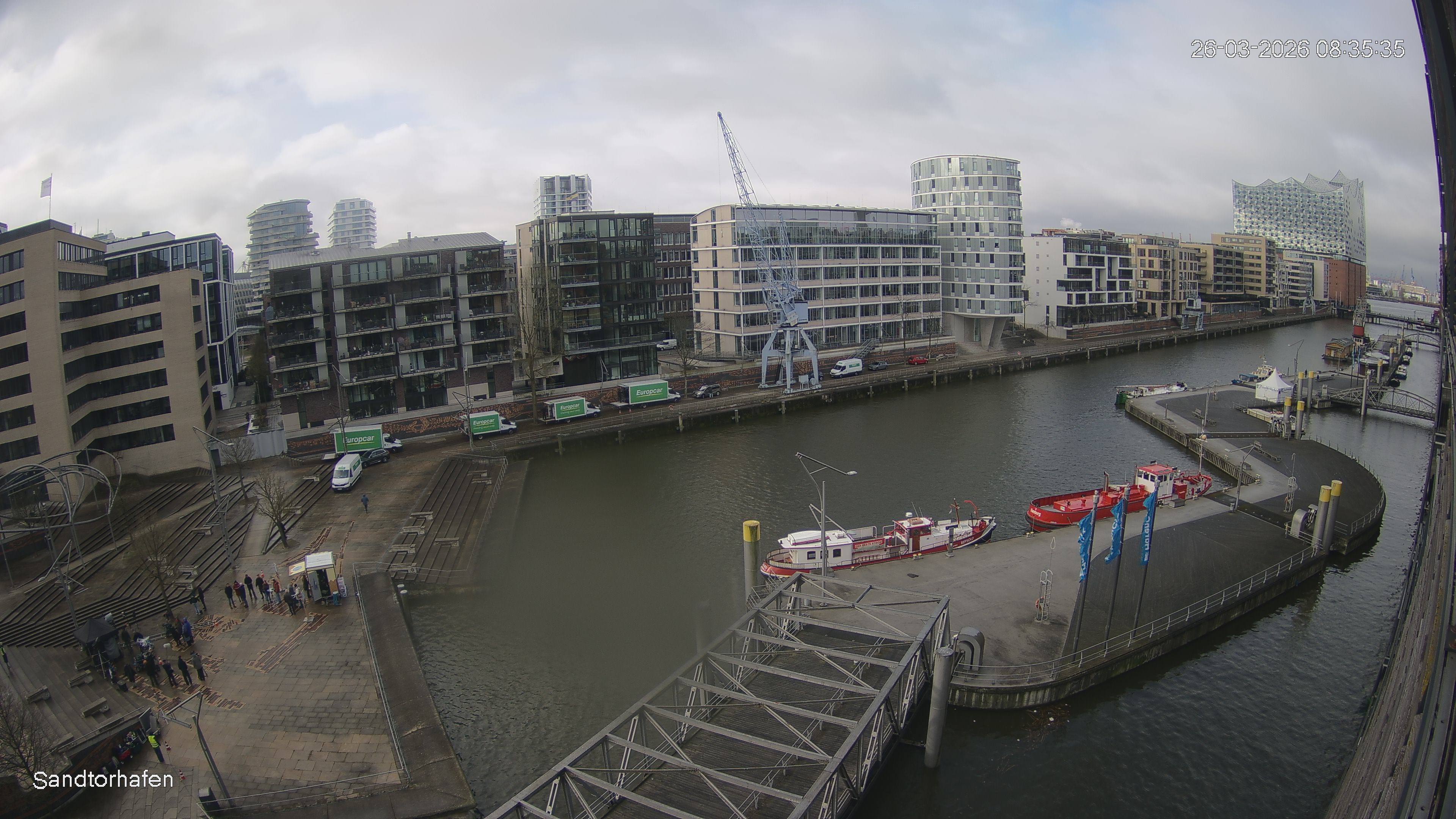 Archiv Foto Webcam Hamburg: HafenCity und Elbphilharmonie
