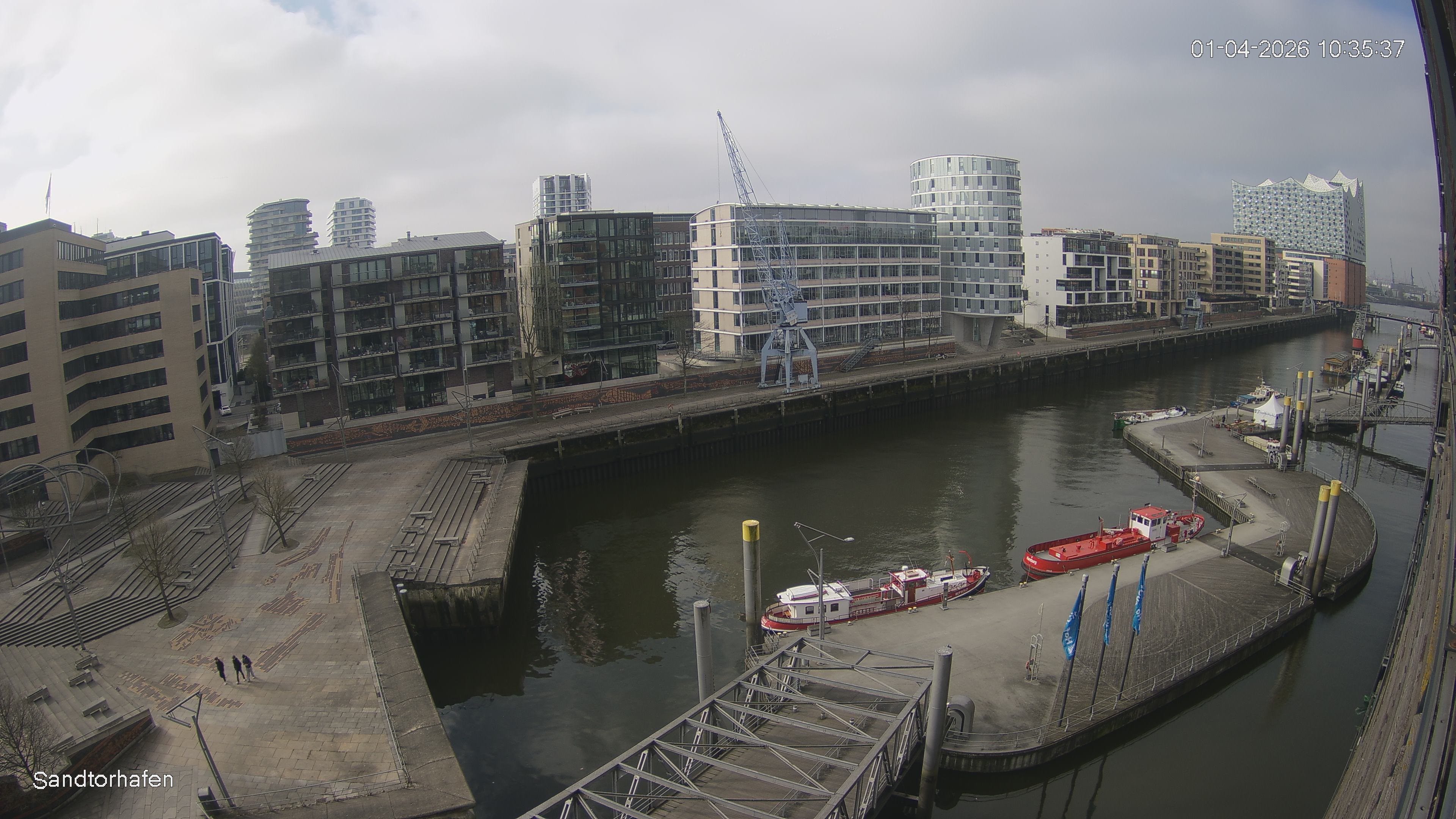 Archiv Foto Webcam Hamburg: HafenCity und Elbphilharmonie