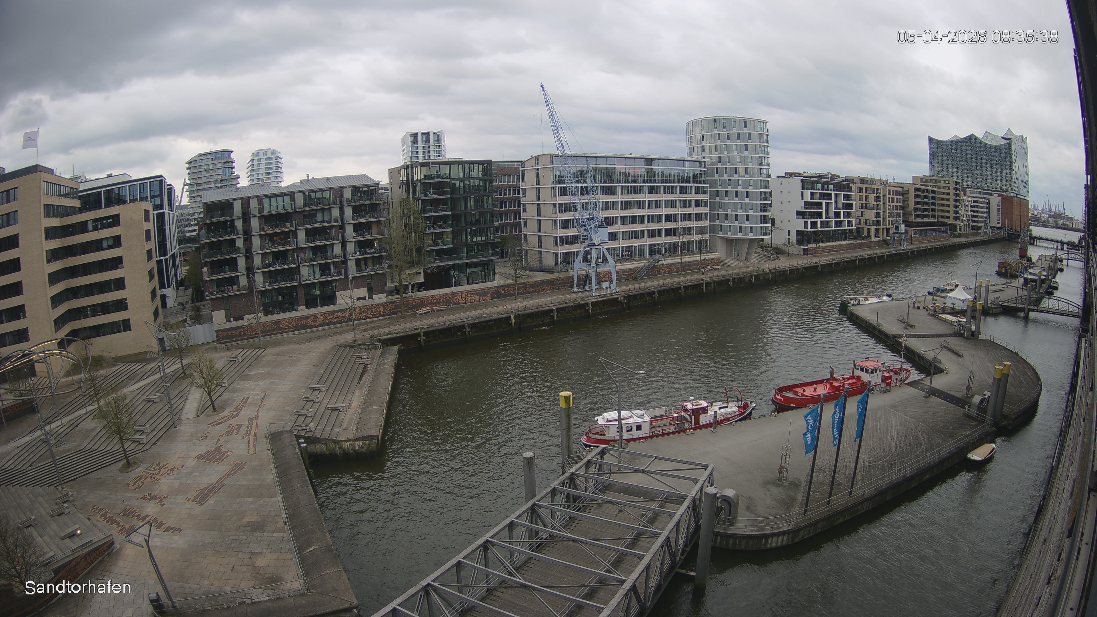 Archiv Foto Webcam Hamburg: HafenCity und Elbphilharmonie