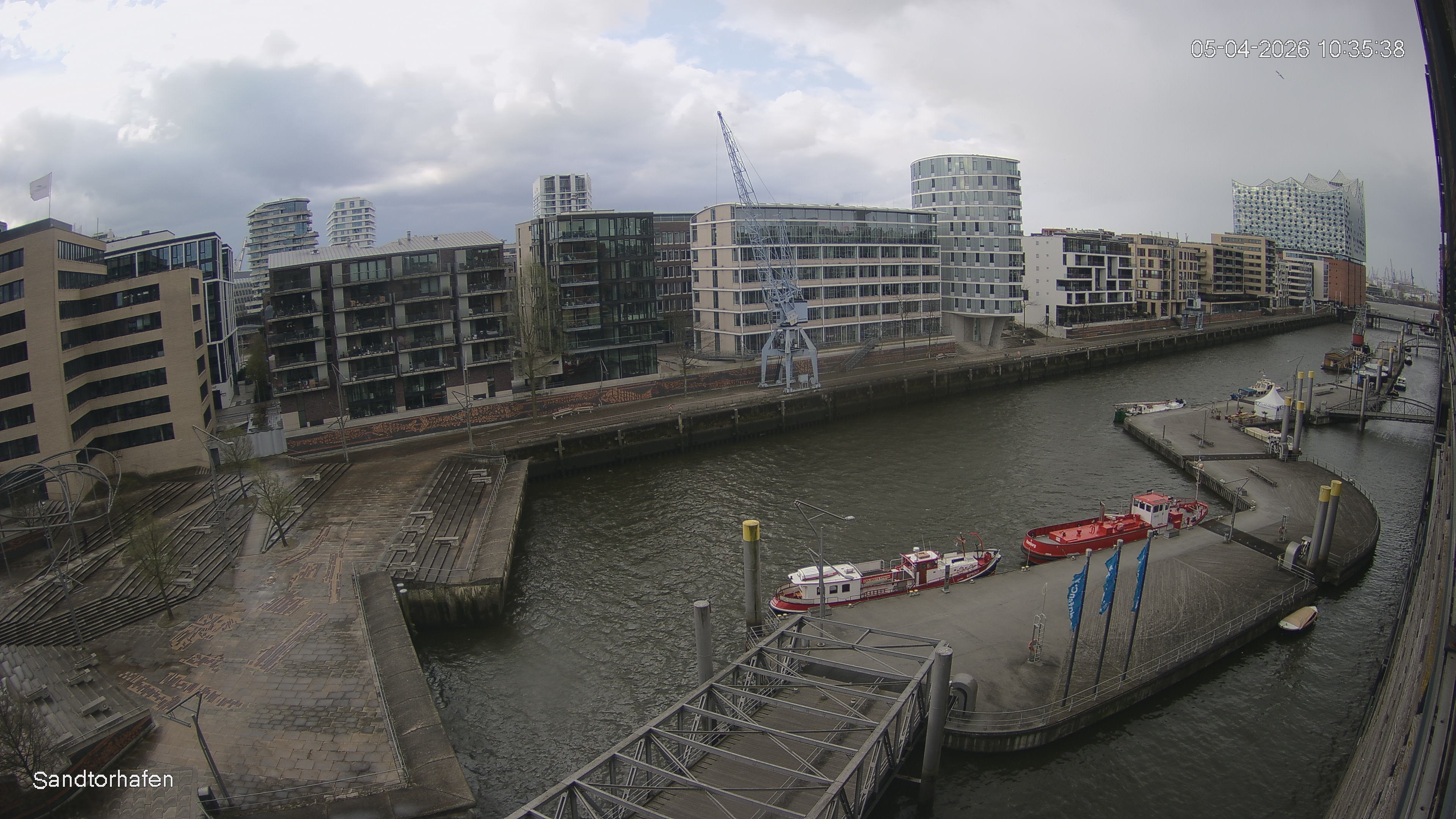 Archiv Foto Webcam Hamburg: HafenCity und Elbphilharmonie
