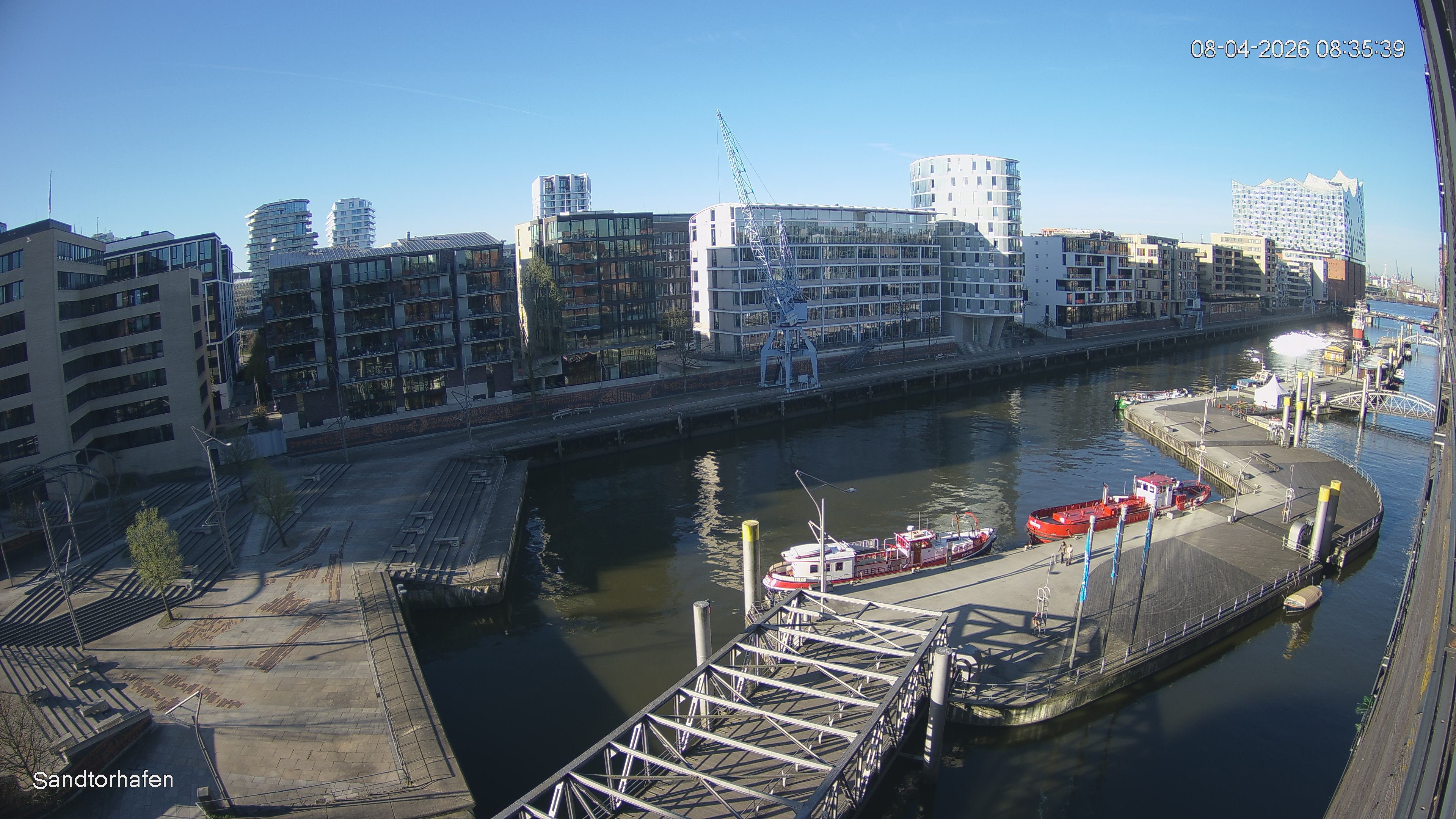 Archiv Foto Webcam Hamburg: HafenCity und Elbphilharmonie
