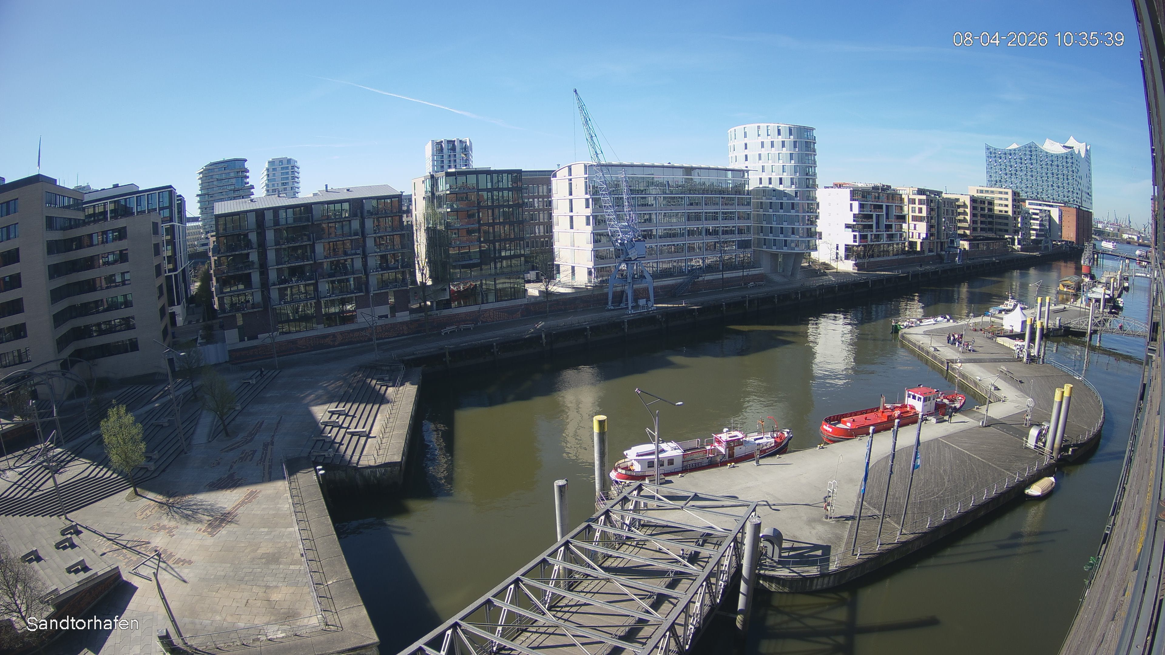 Archiv Foto Webcam Hamburg: HafenCity und Elbphilharmonie