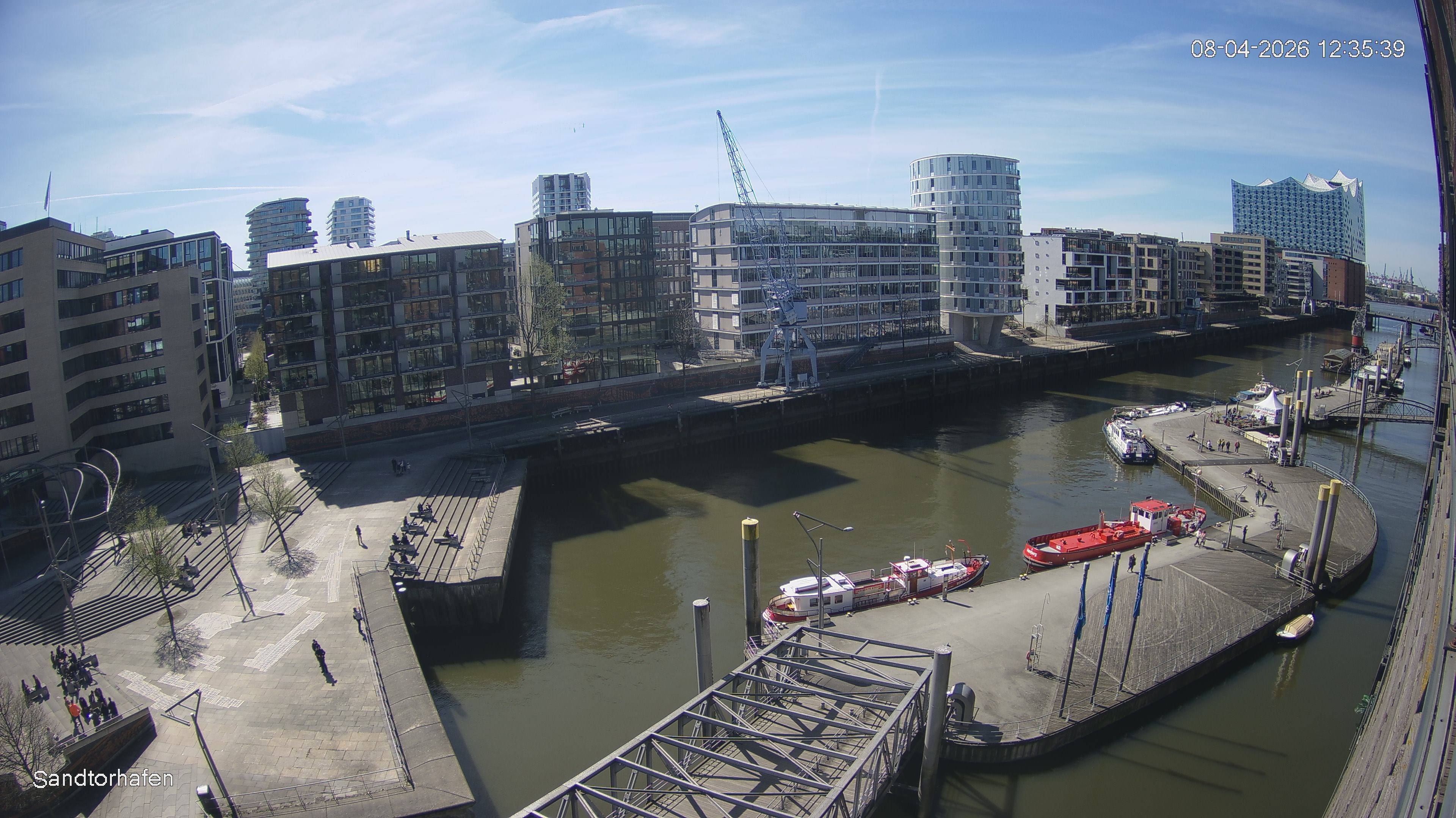 Archiv Foto Webcam Hamburg: HafenCity und Elbphilharmonie