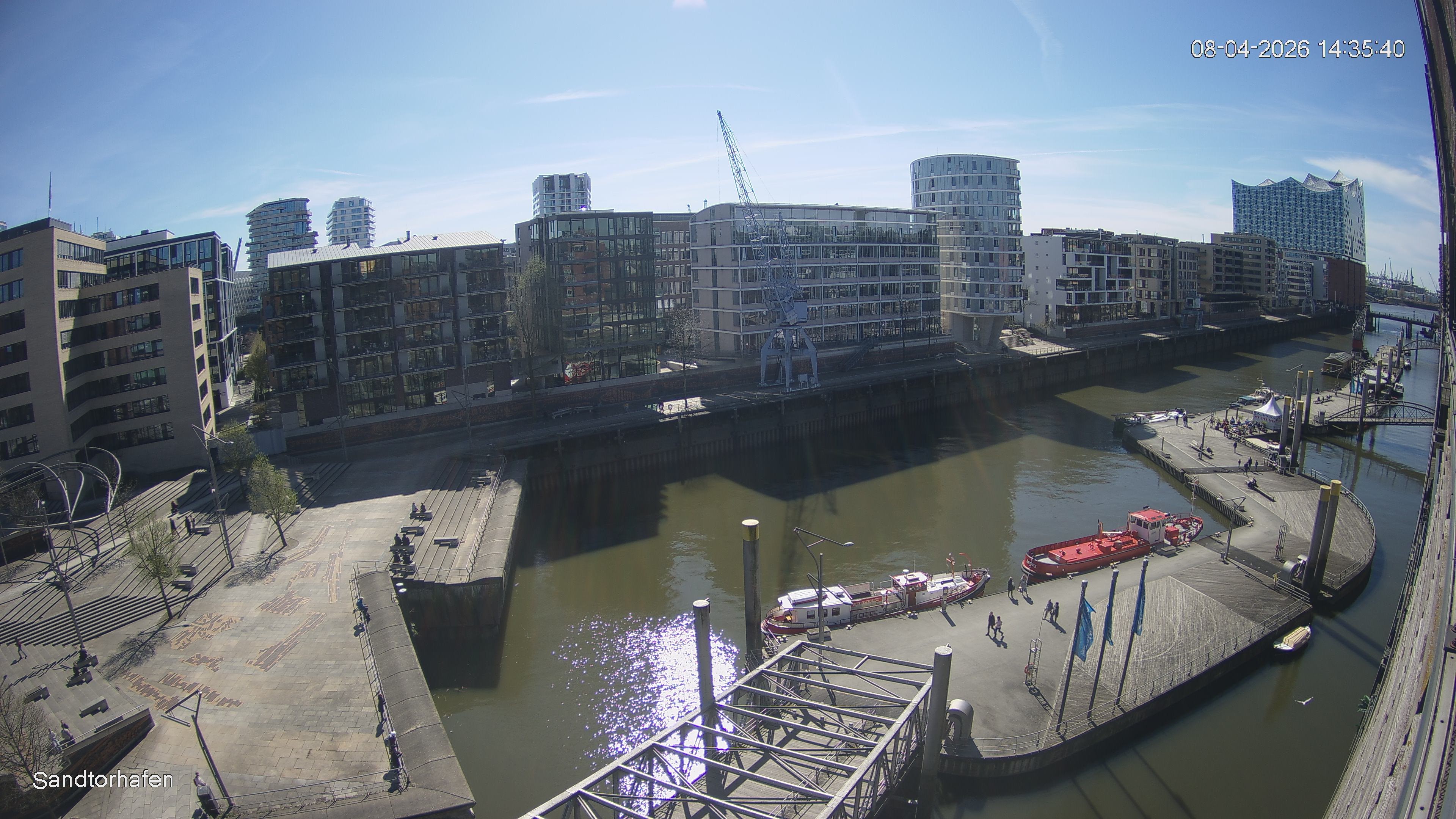 Archiv Foto Webcam Hamburg: HafenCity und Elbphilharmonie