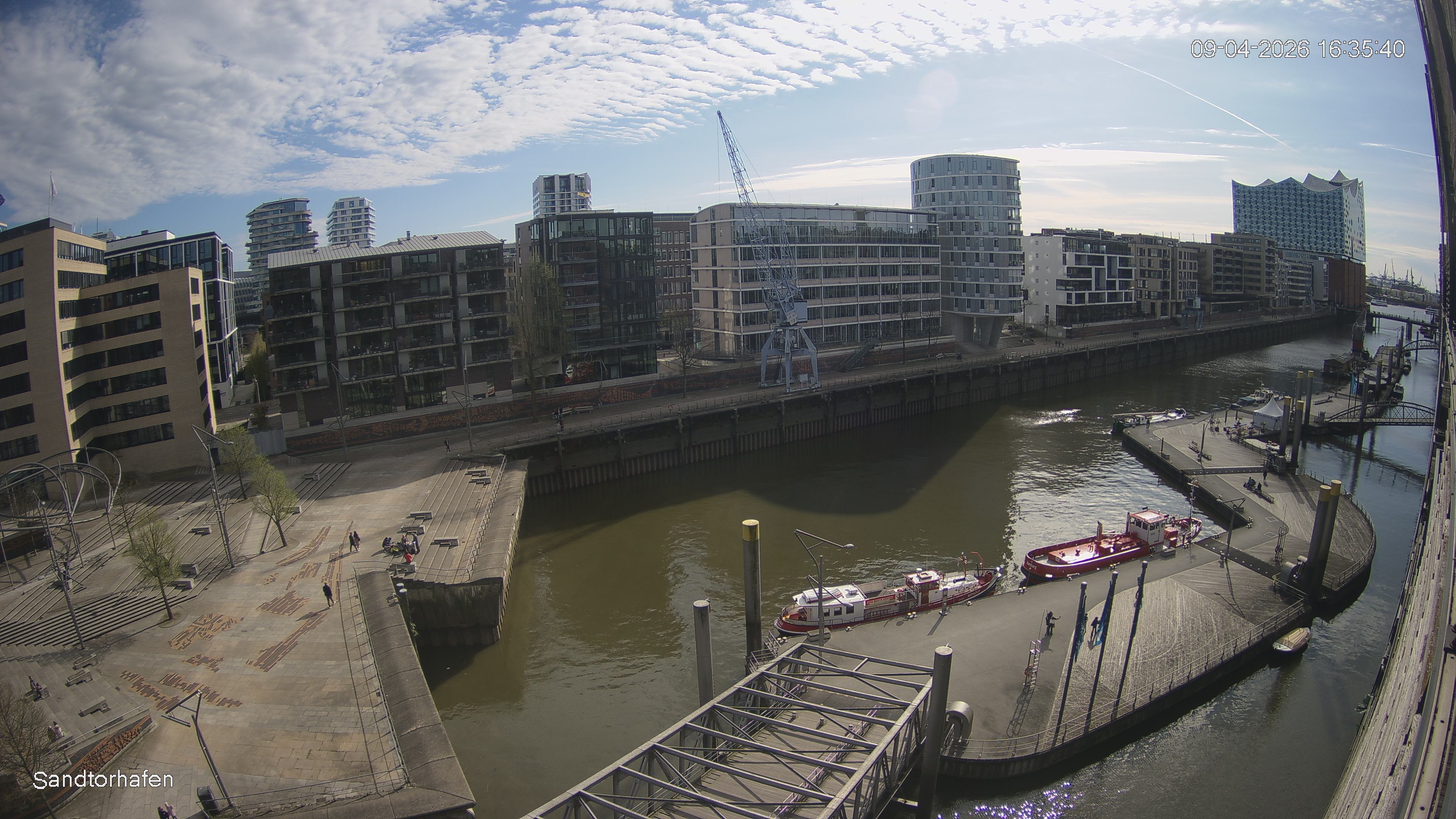 Archiv Foto Webcam Hamburg: HafenCity und Elbphilharmonie