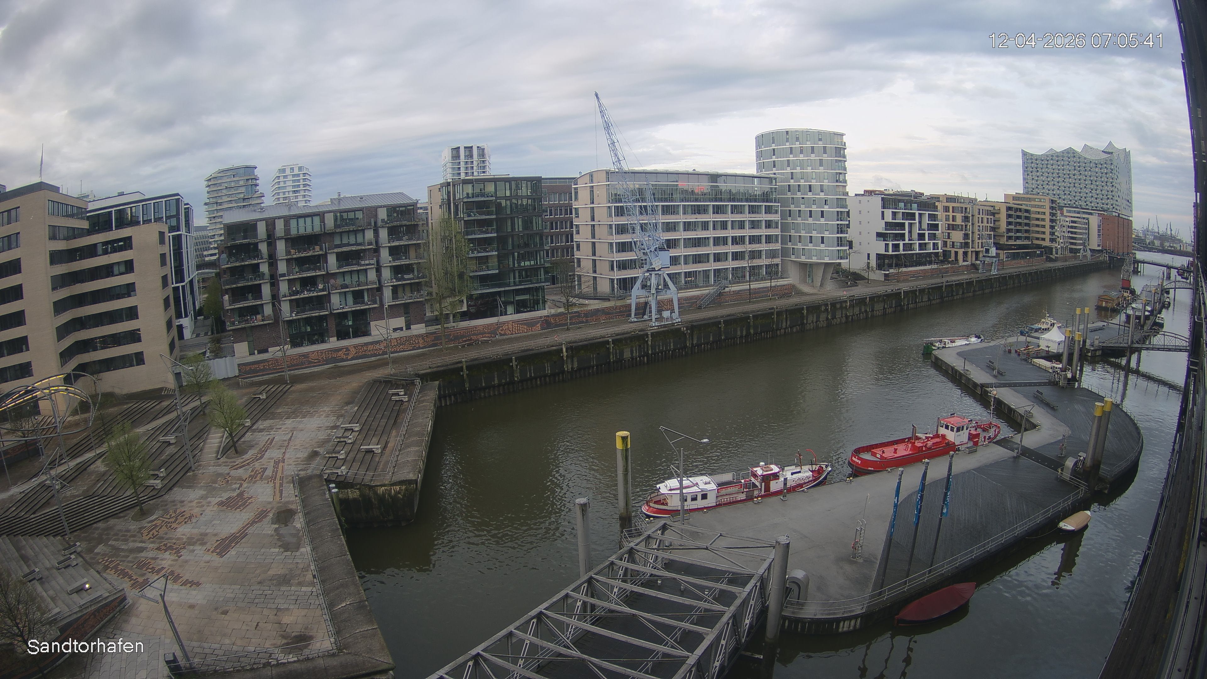 Archiv Foto Webcam Hamburg: HafenCity und Elbphilharmonie