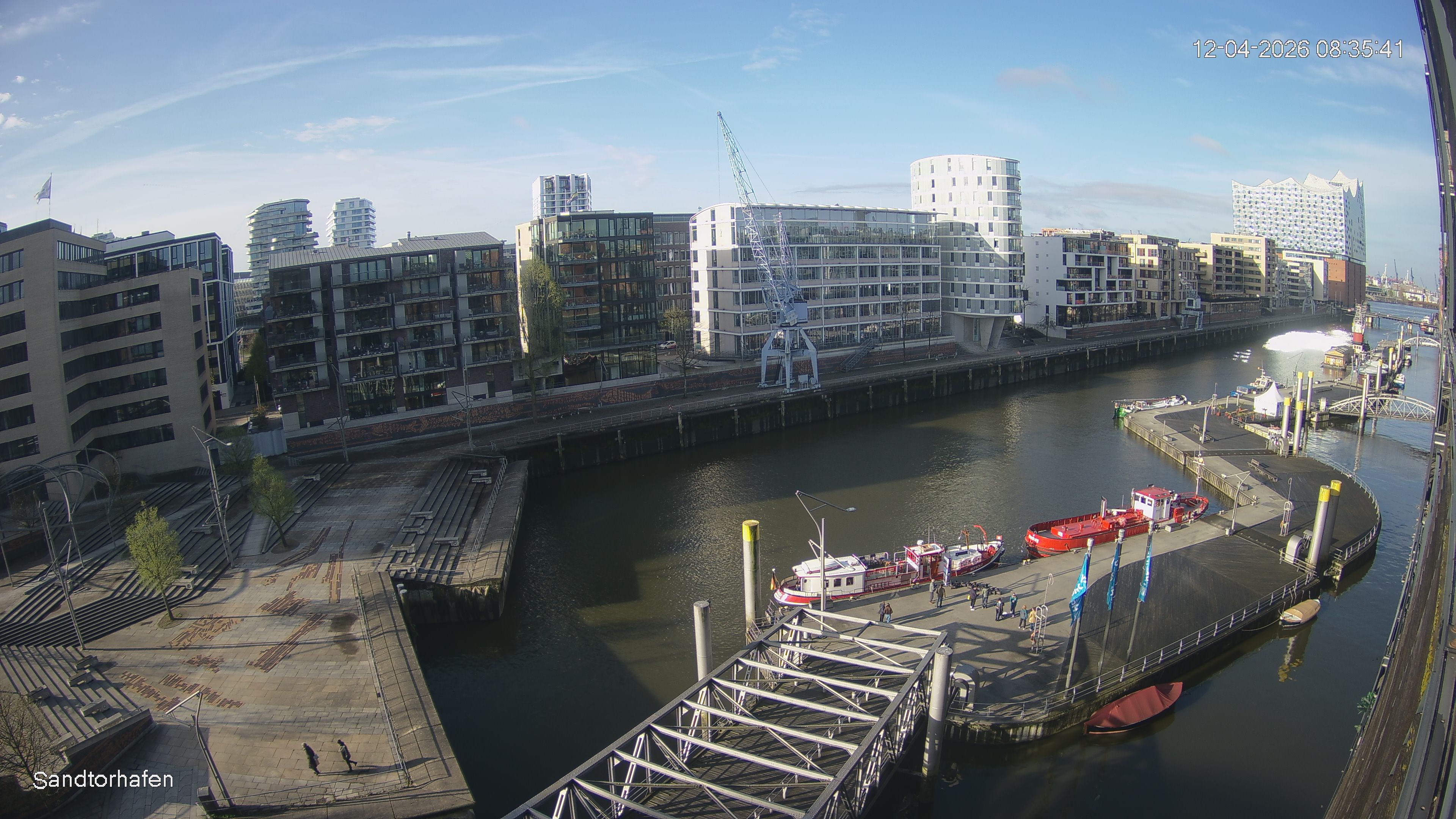 Archiv Foto Webcam Hamburg: HafenCity und Elbphilharmonie