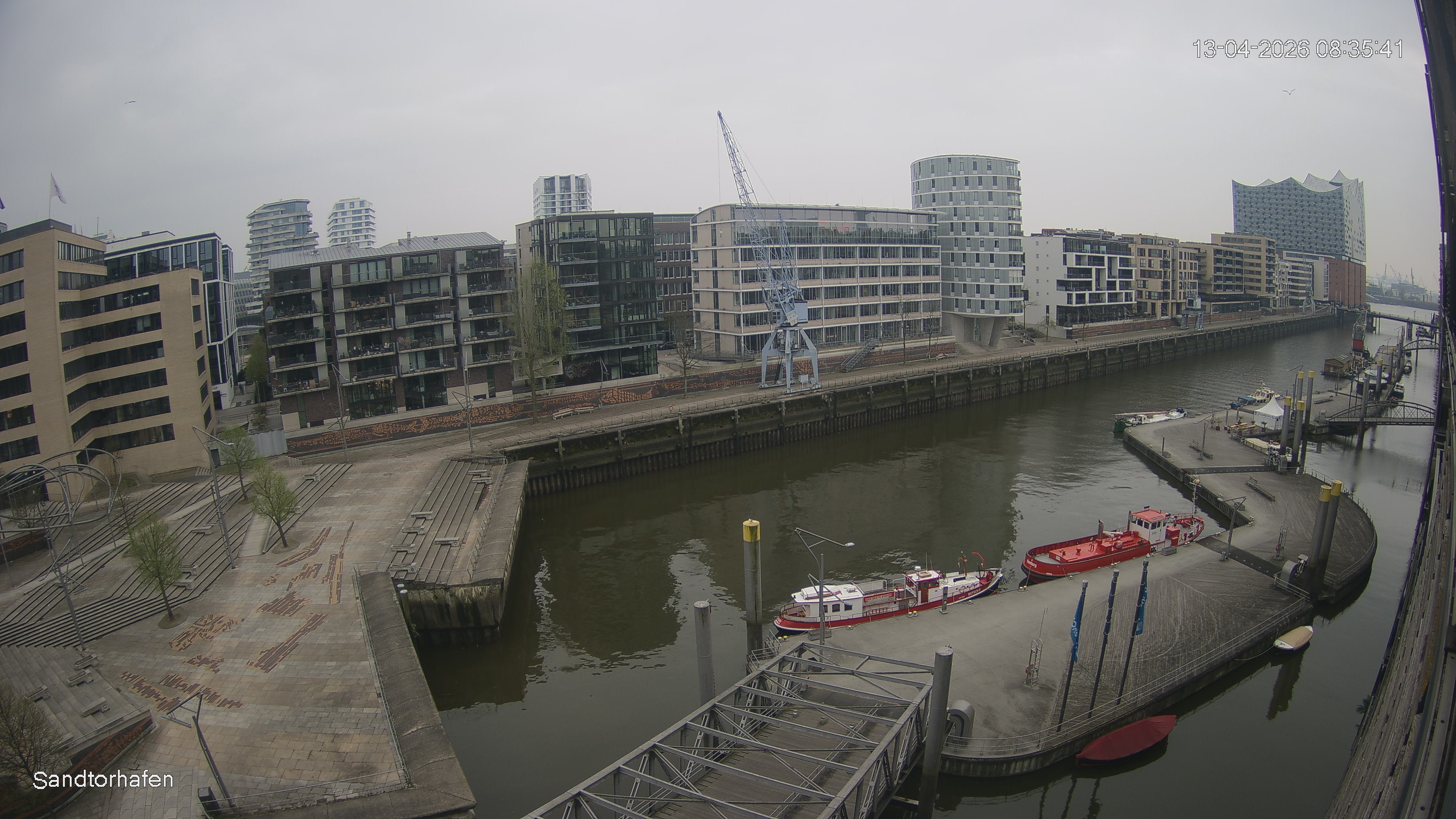 Archiv Foto Webcam Hamburg: HafenCity und Elbphilharmonie