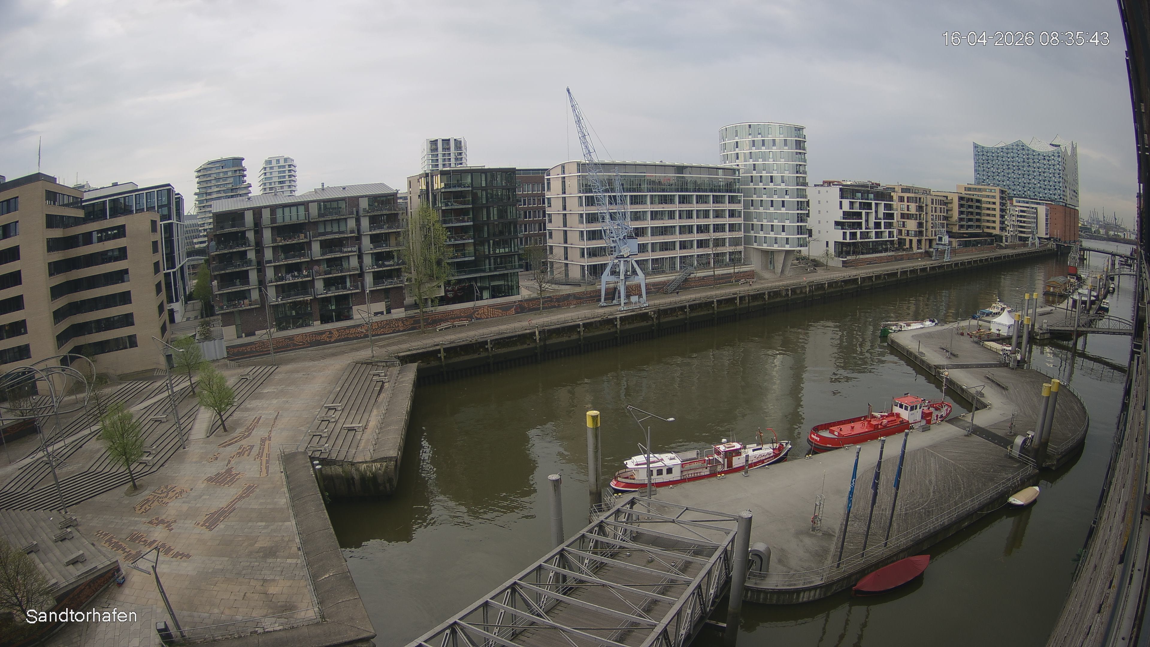 Archiv Foto Webcam Hamburg: HafenCity und Elbphilharmonie