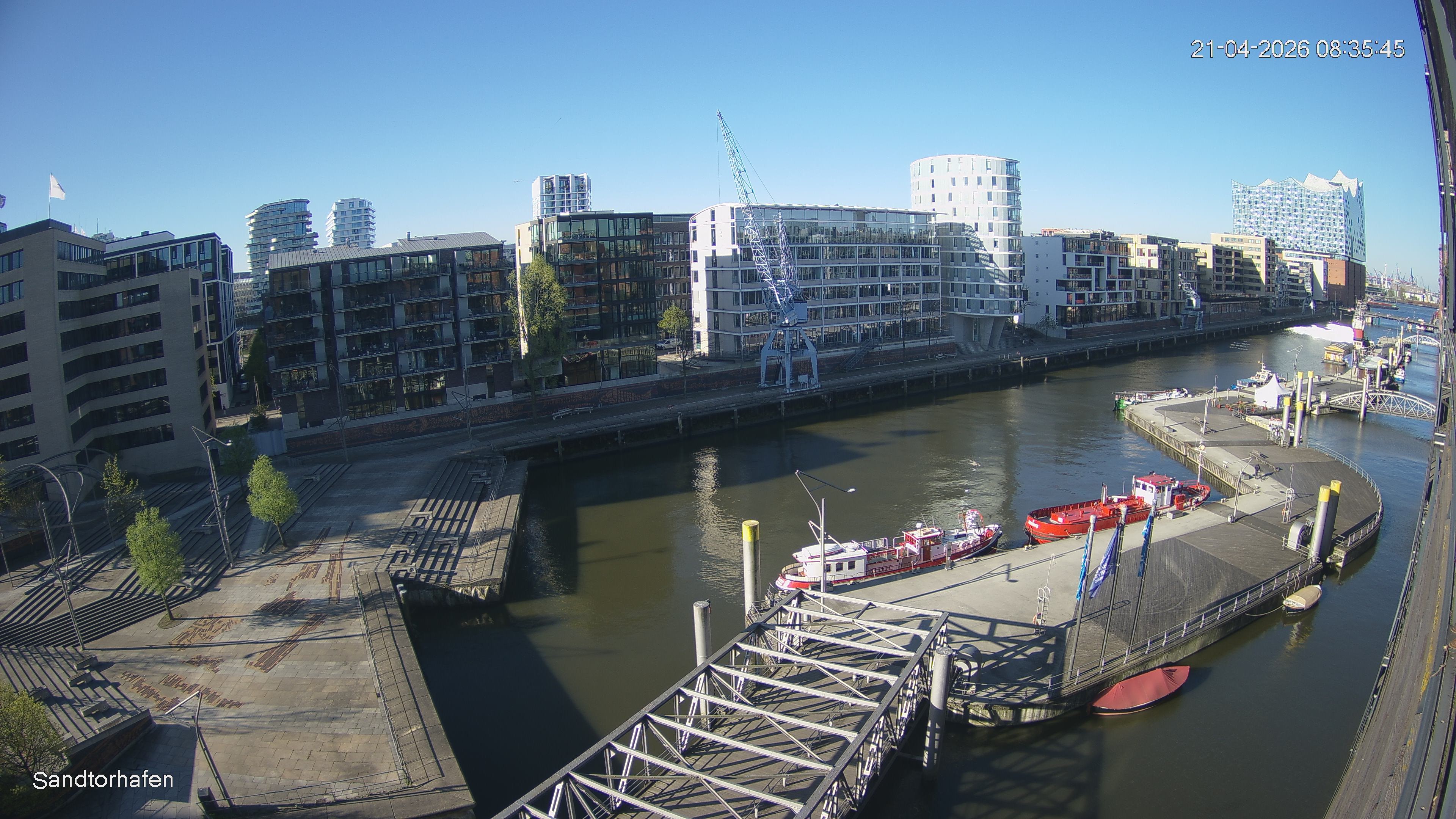 Archiv Foto Webcam Hamburg: HafenCity und Elbphilharmonie