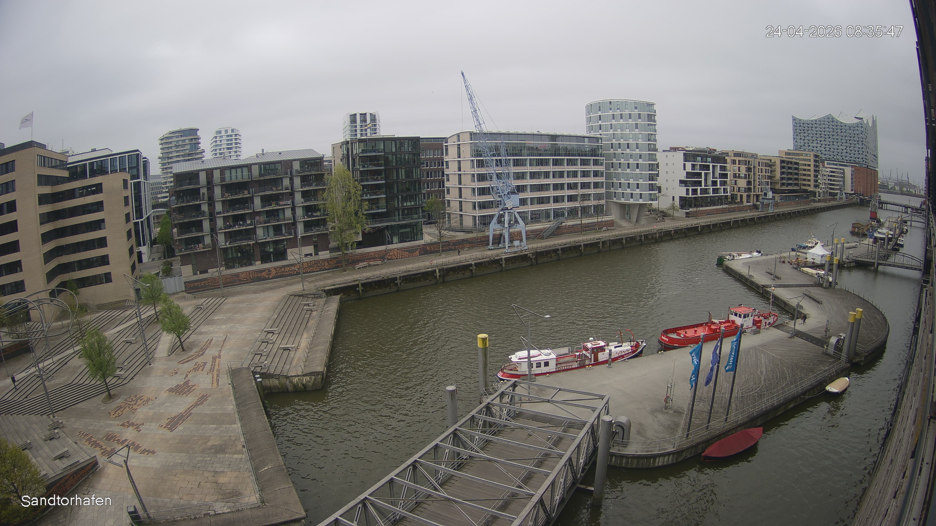 Archiv Foto Webcam Hamburg: HafenCity und Elbphilharmonie