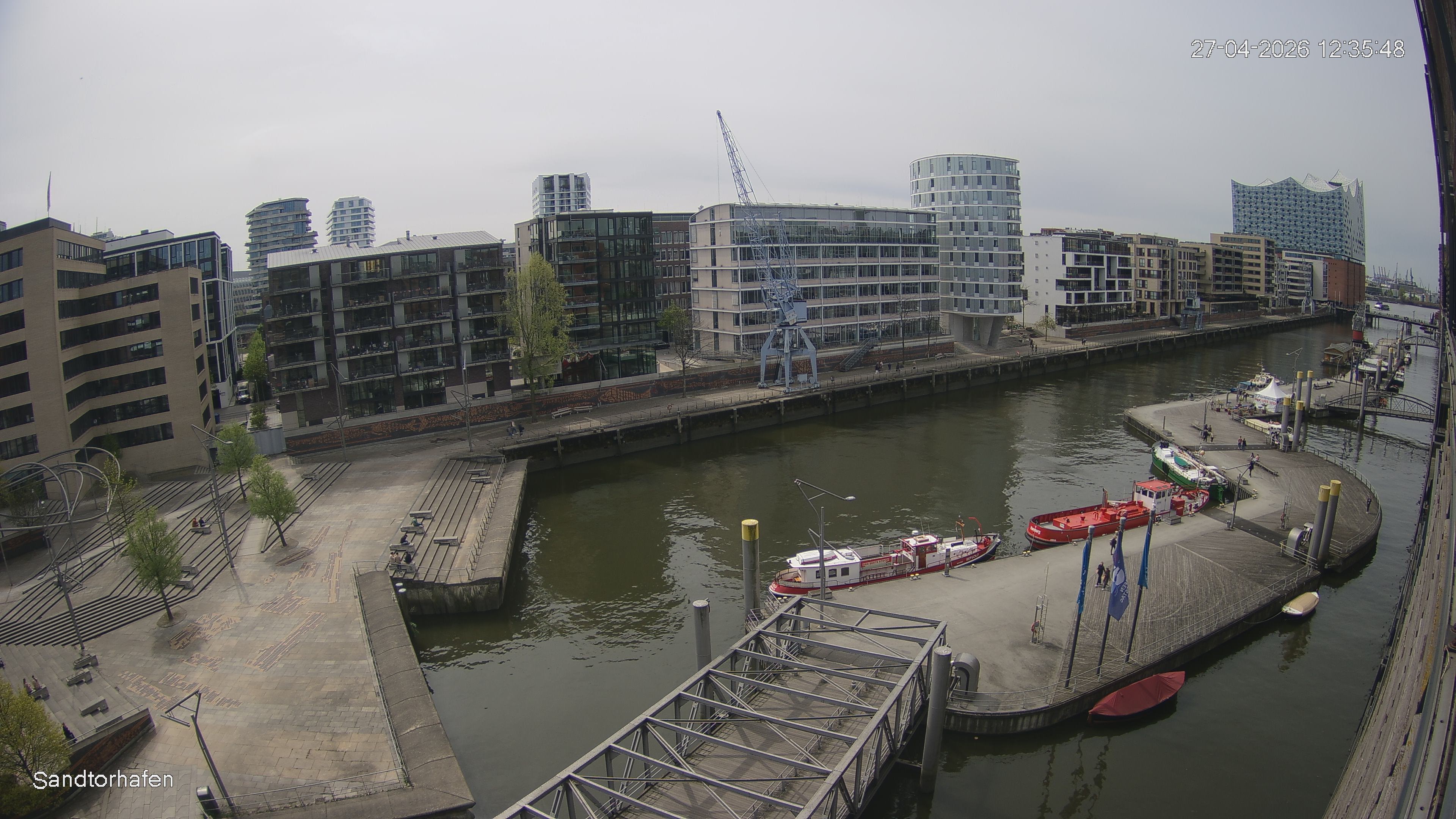 Archived image Webcam Harbour Hall Hamburg