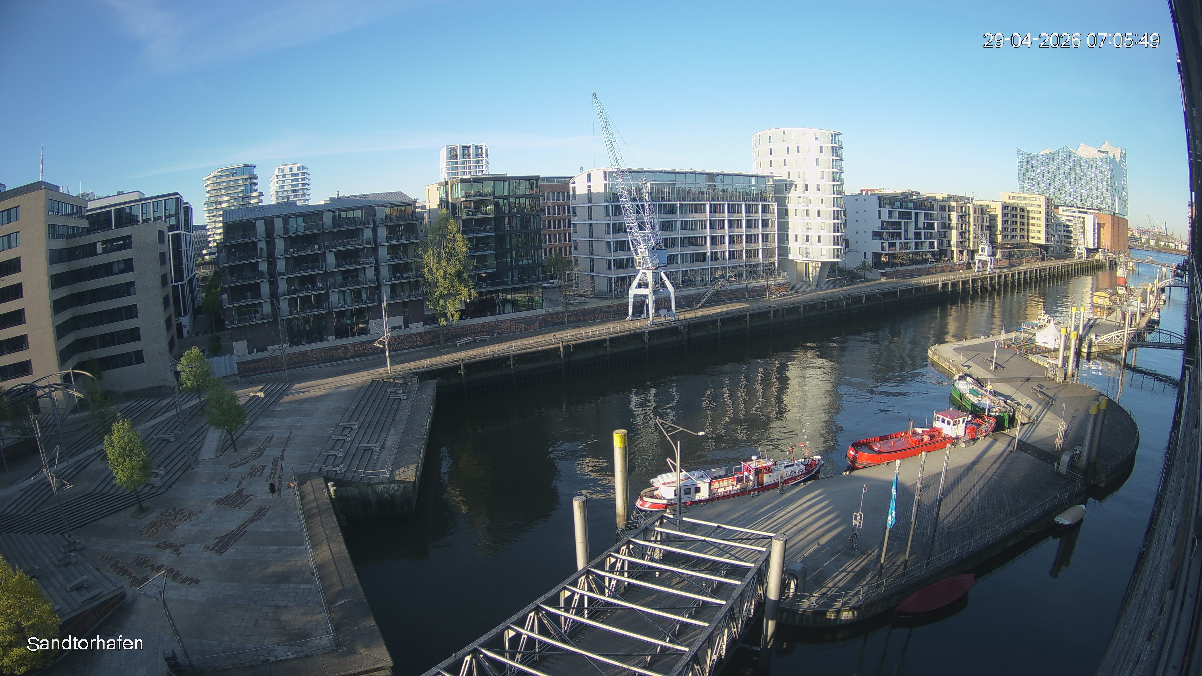 Archiv Foto Webcam Hamburg: HafenCity und Elbphilharmonie