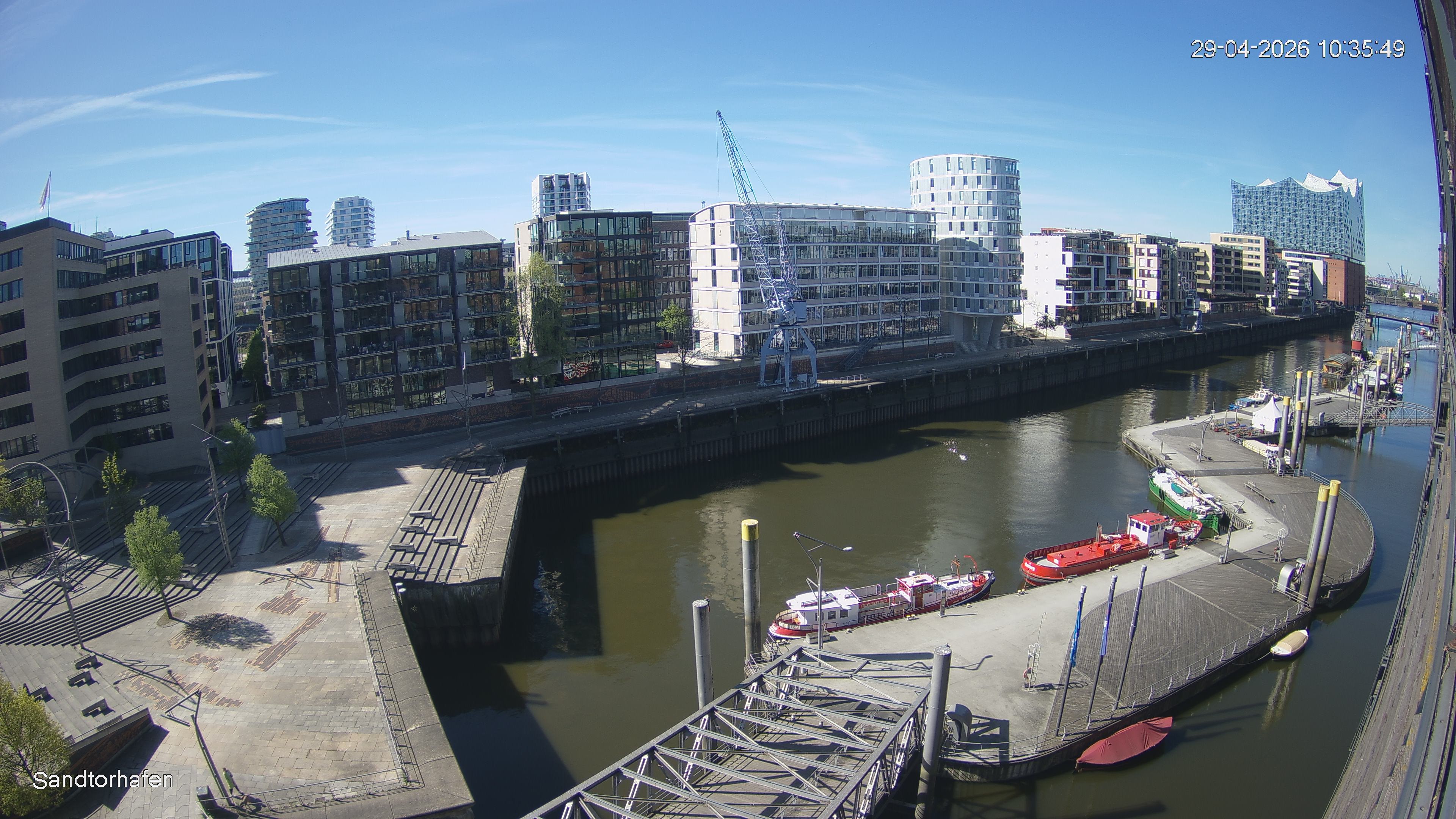 Archiv Foto Webcam Hamburg: HafenCity und Elbphilharmonie