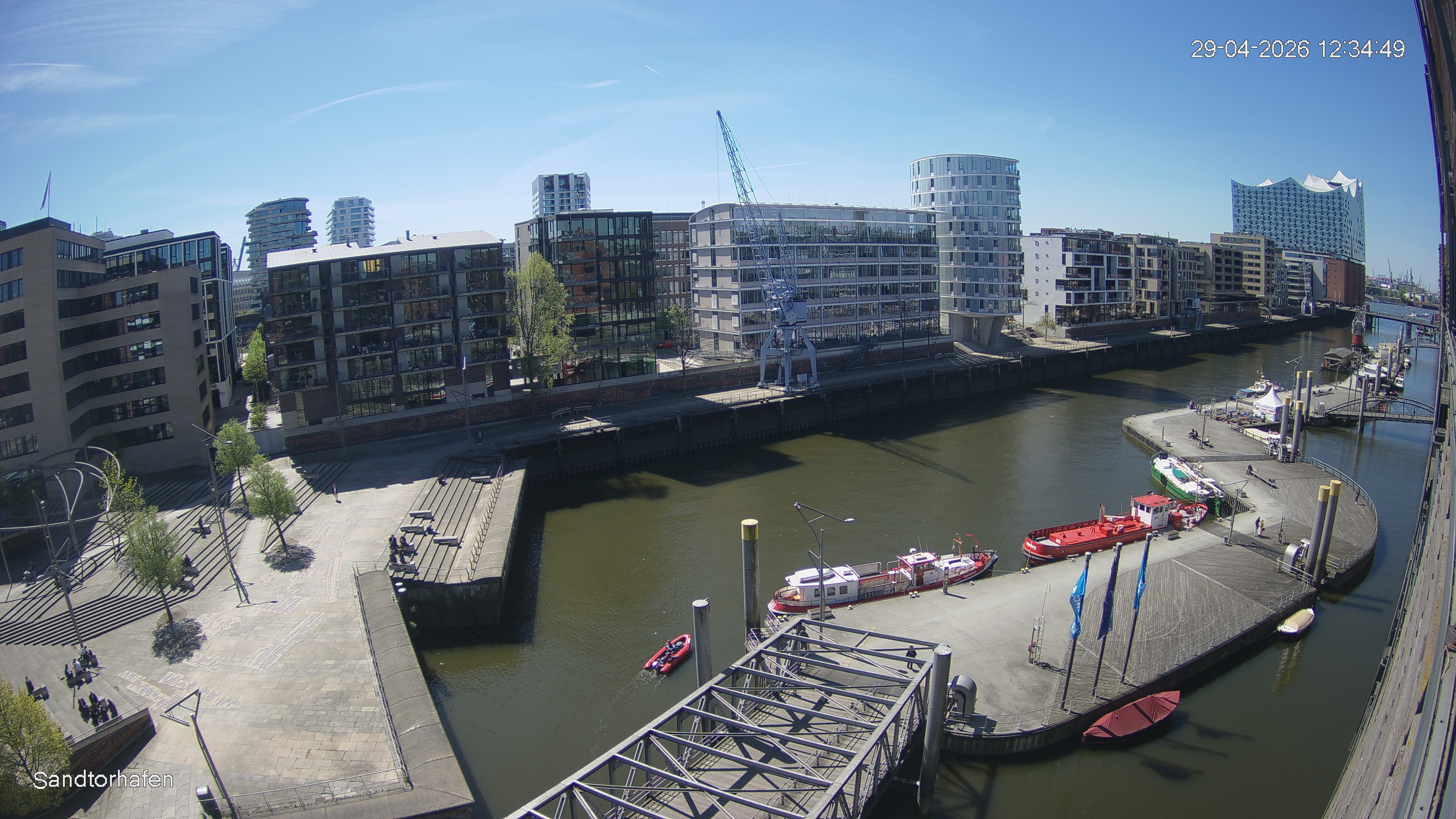 Archiv Foto Webcam Hamburg: HafenCity und Elbphilharmonie