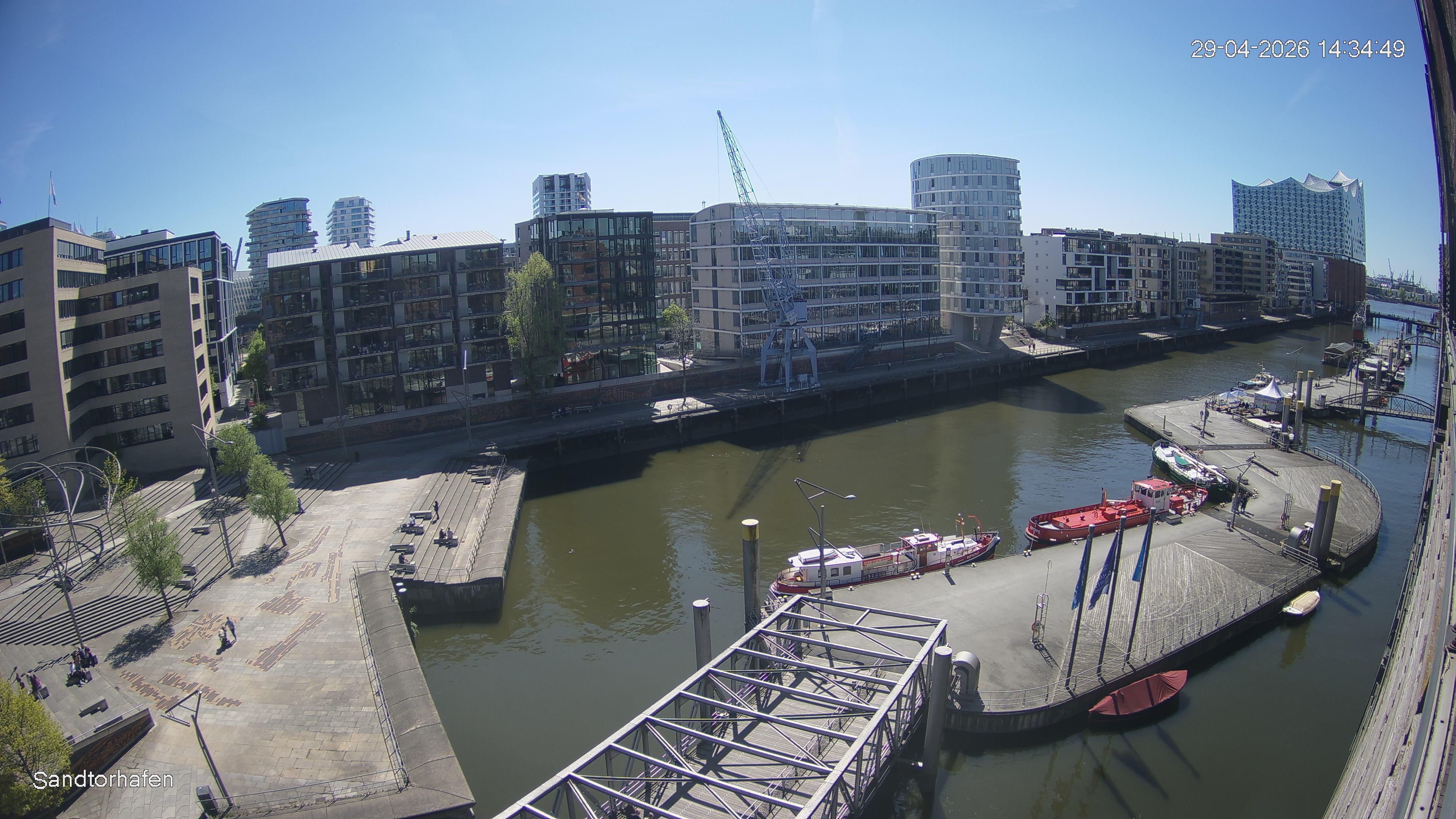 Archiv Foto Webcam Hamburg: HafenCity und Elbphilharmonie