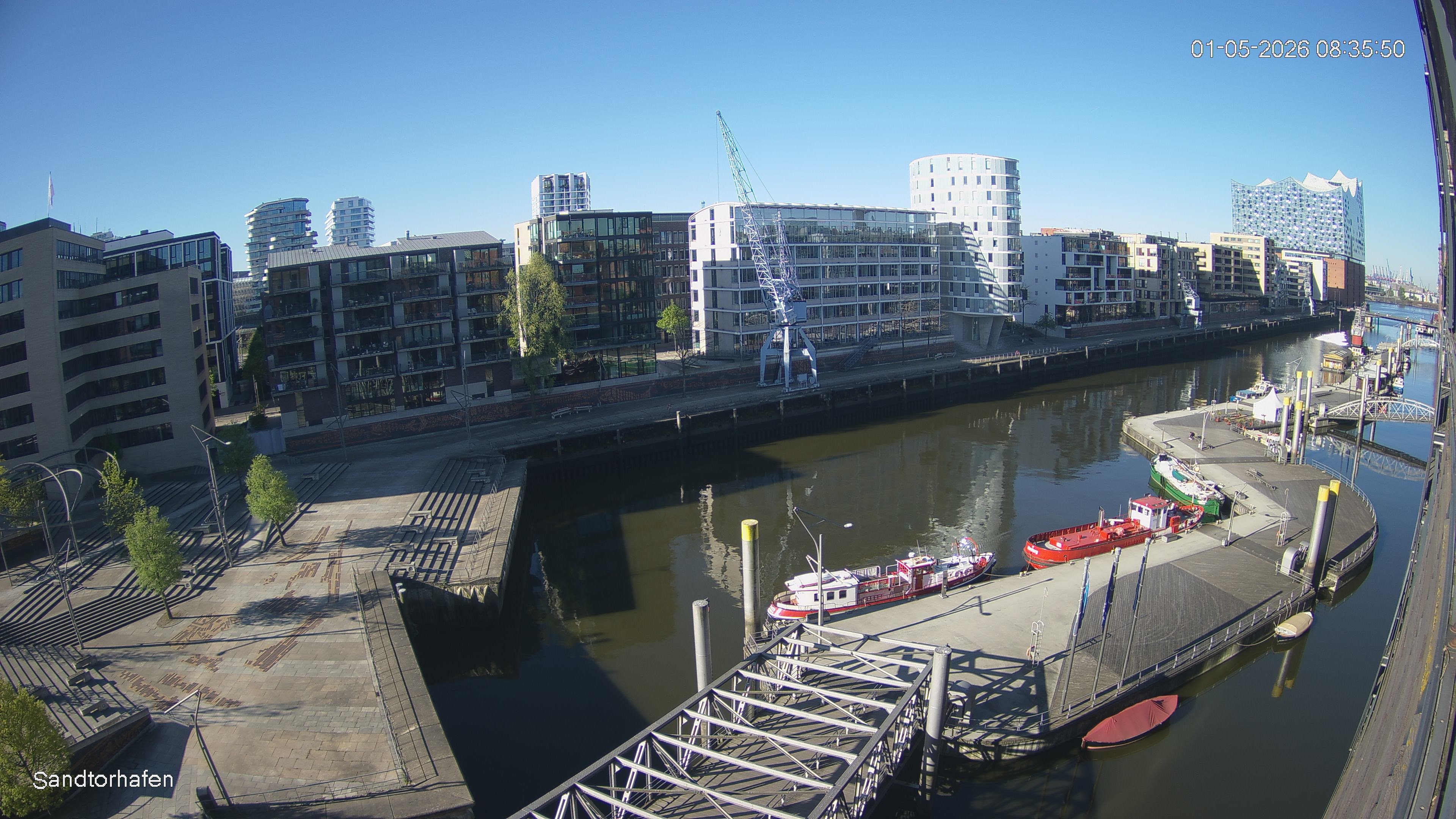 Archiv Foto Webcam Hamburg: HafenCity und Elbphilharmonie