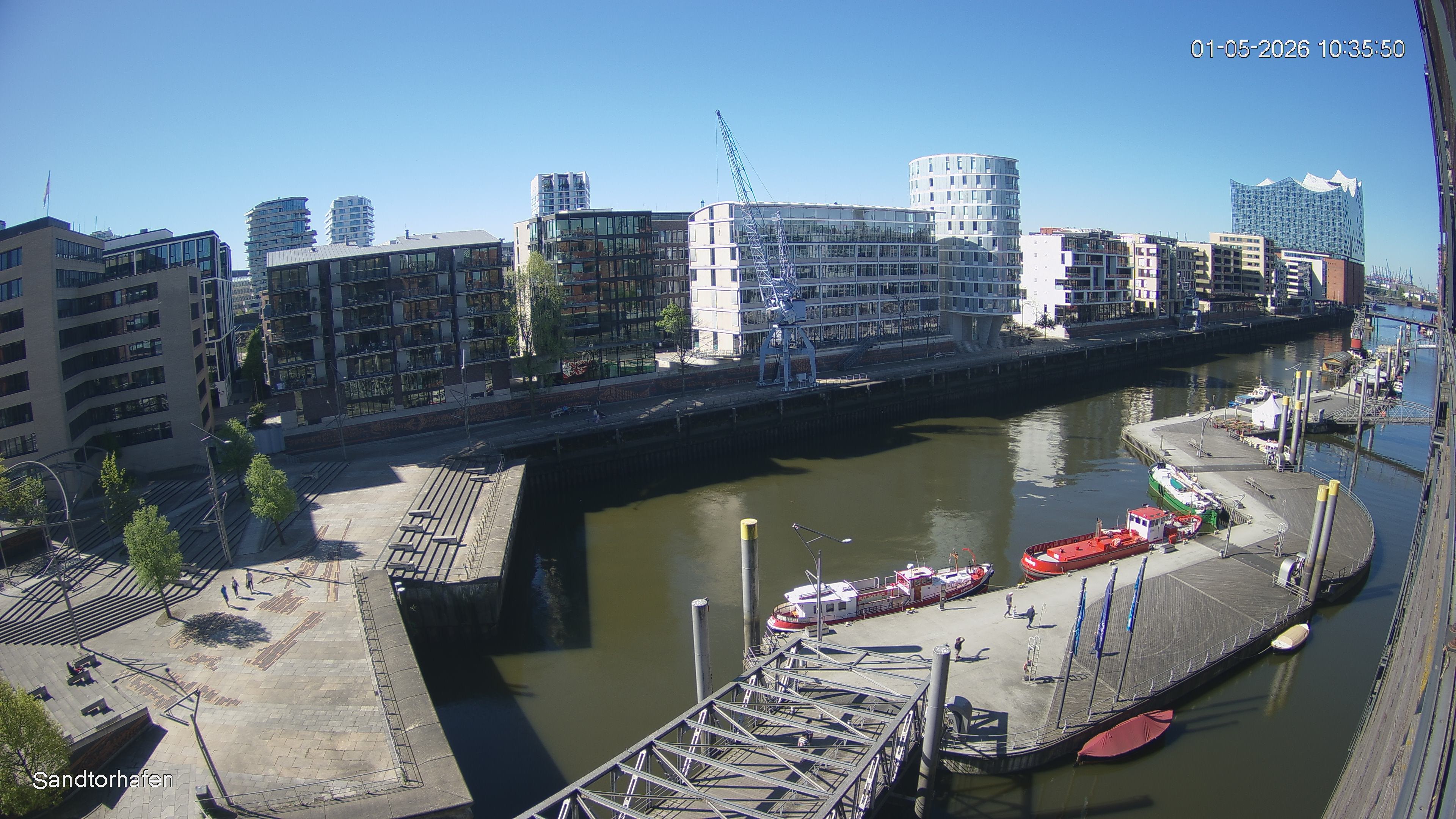 Archived image Webcam Harbour Hall Hamburg