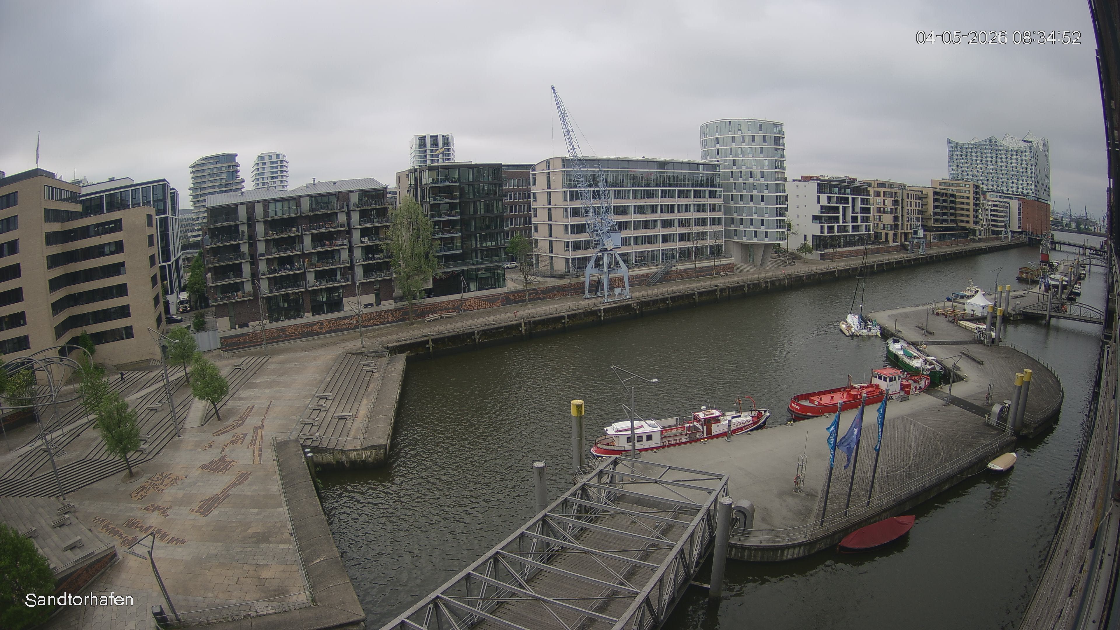 Archiv Foto Webcam Hamburg: HafenCity und Elbphilharmonie