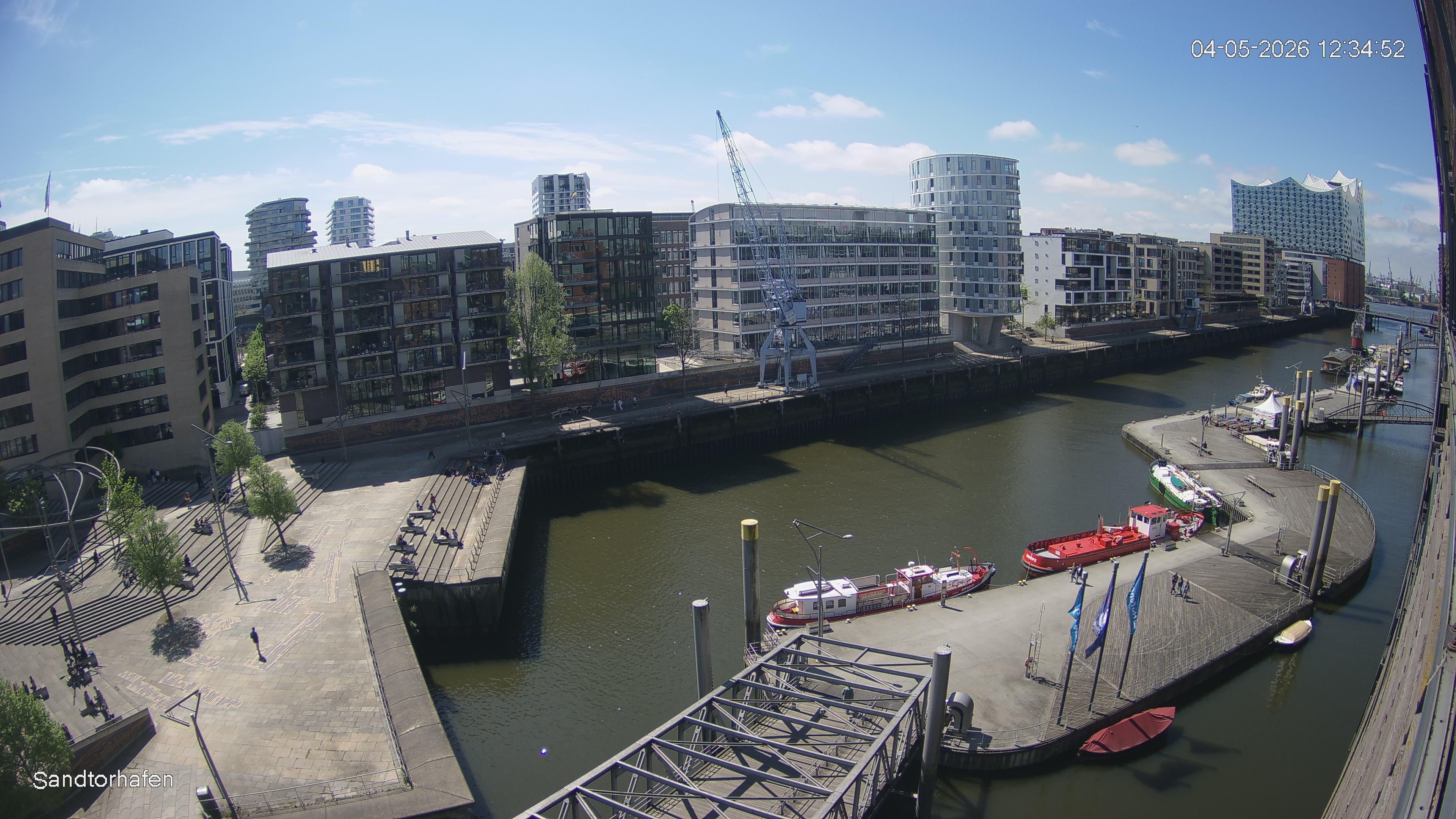 Archiv Foto Webcam Hamburg: HafenCity und Elbphilharmonie