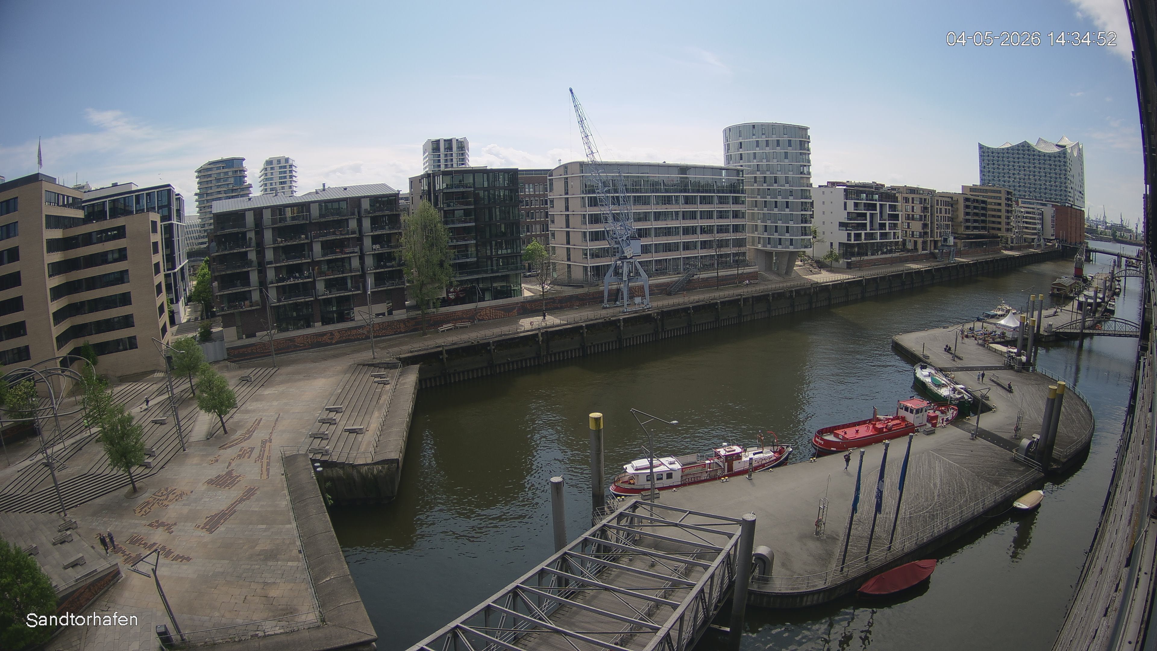 Archiv Foto Webcam Hamburg: HafenCity und Elbphilharmonie