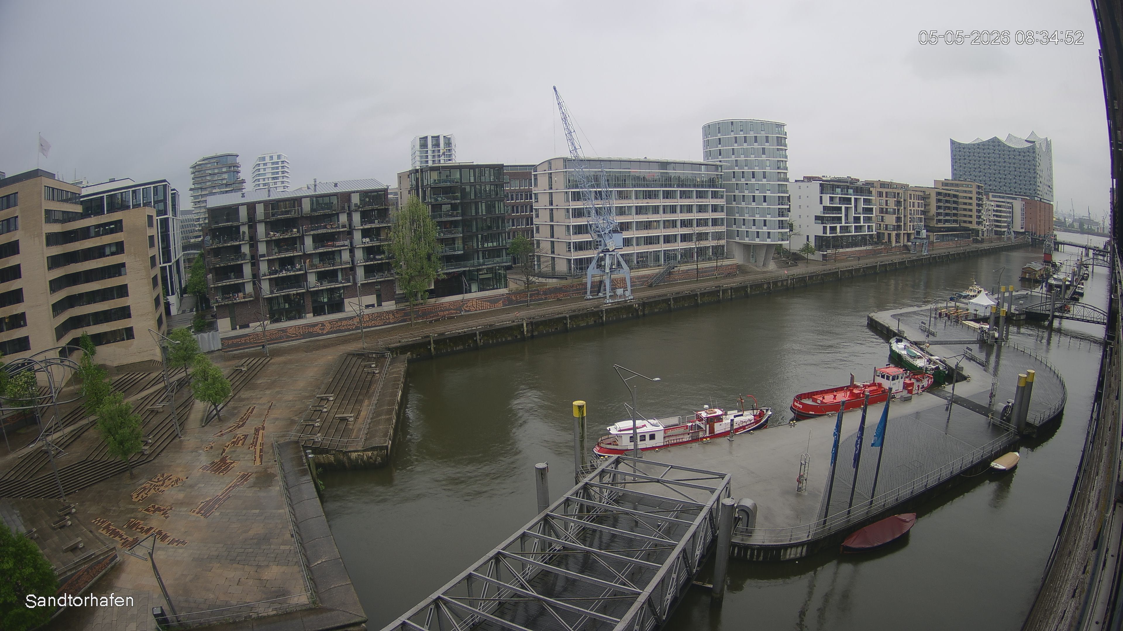 Archived image Webcam Harbour Hall Hamburg