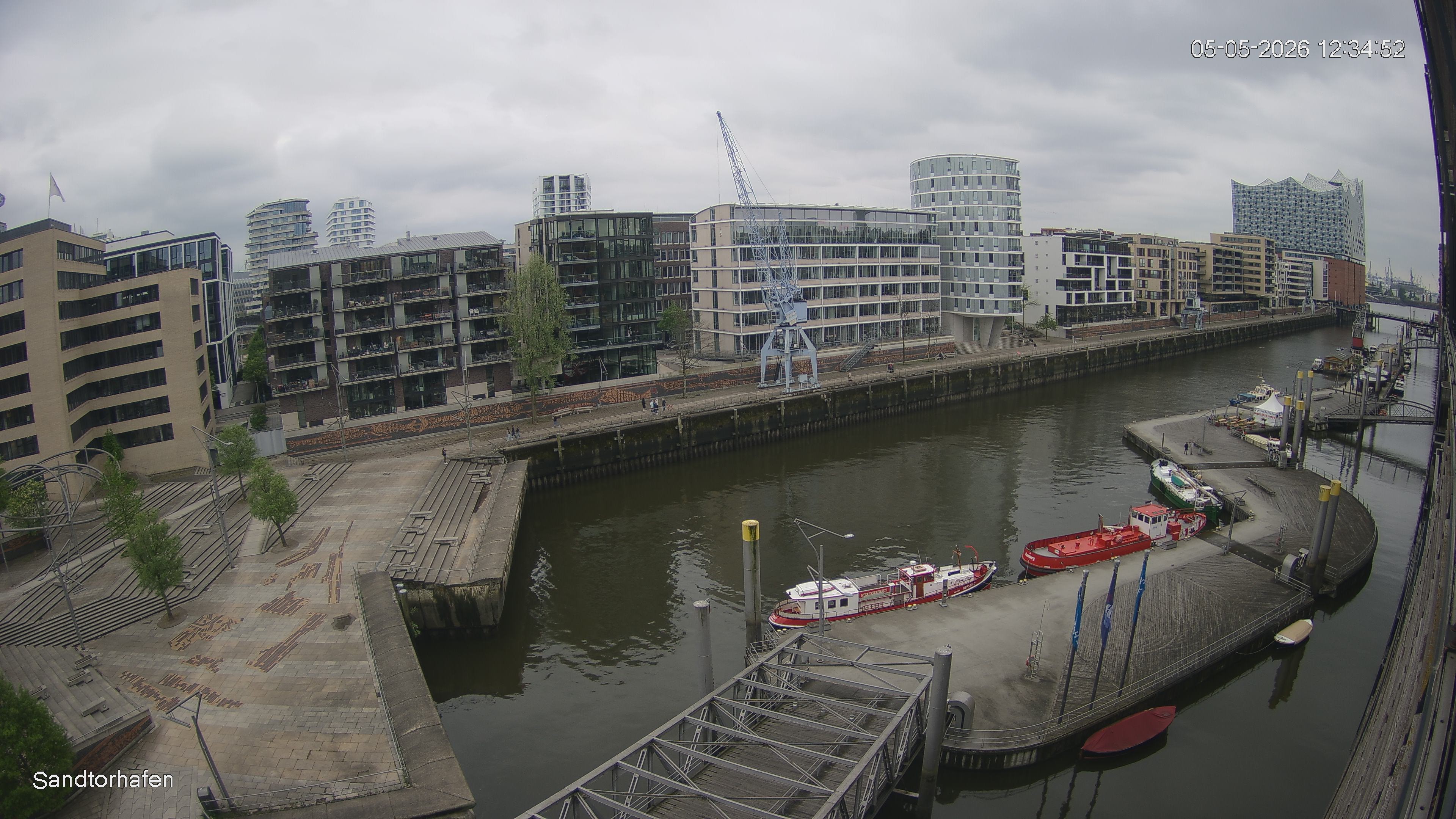Archived image Webcam Harbour Hall Hamburg