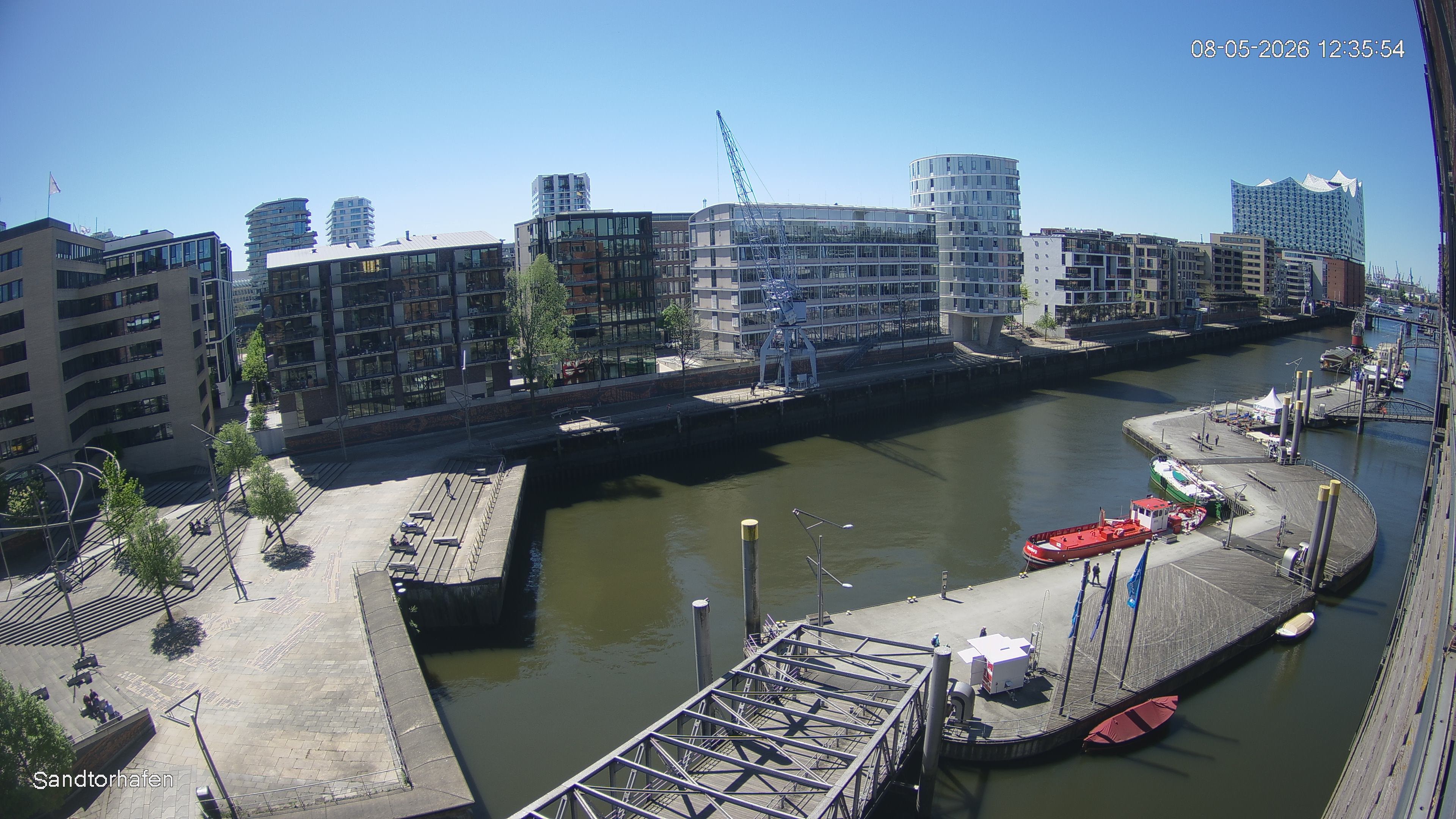 Archiv Foto Webcam Hamburg: HafenCity und Elbphilharmonie