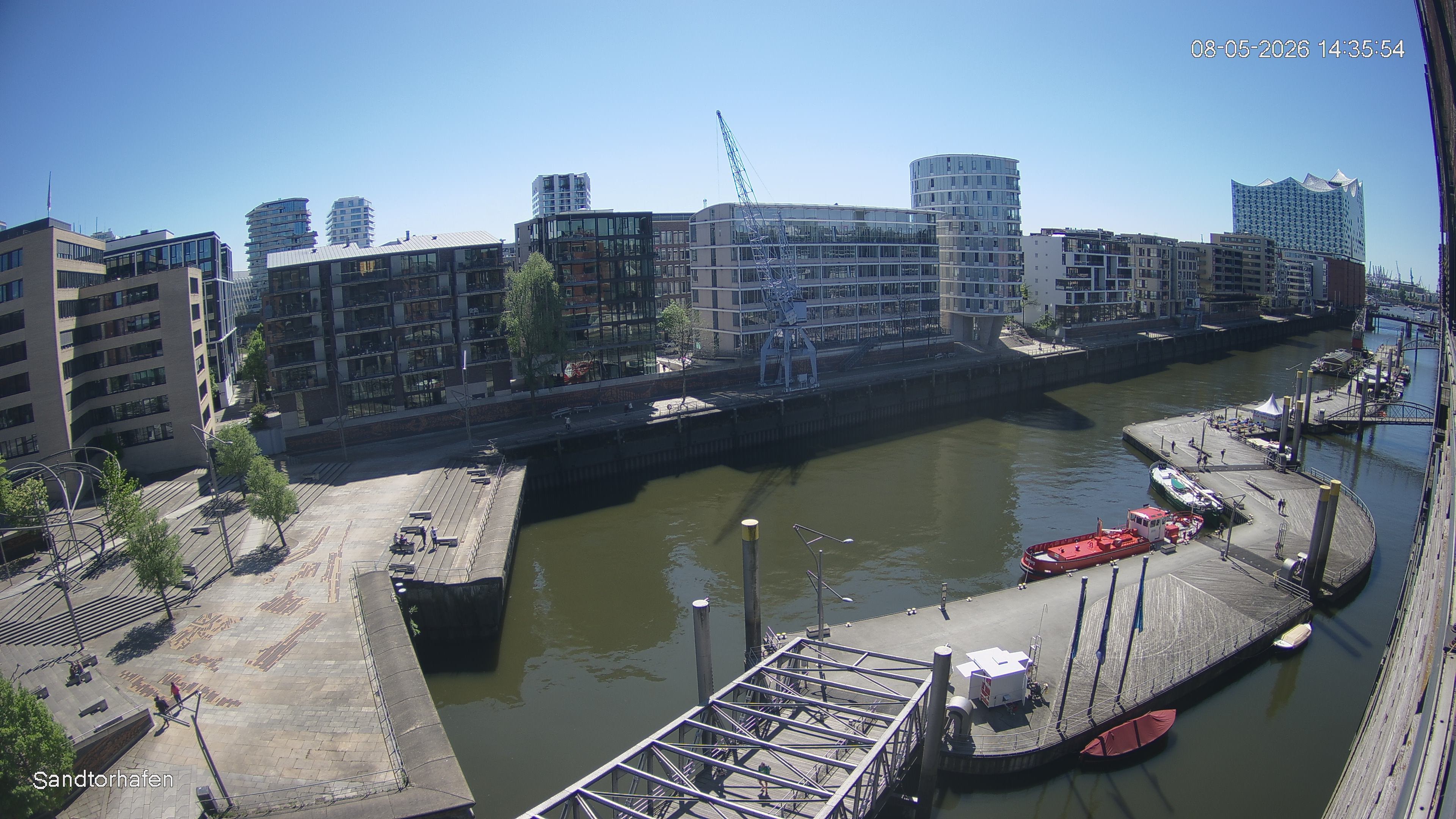 Archiv Foto Webcam Hamburg: HafenCity und Elbphilharmonie
