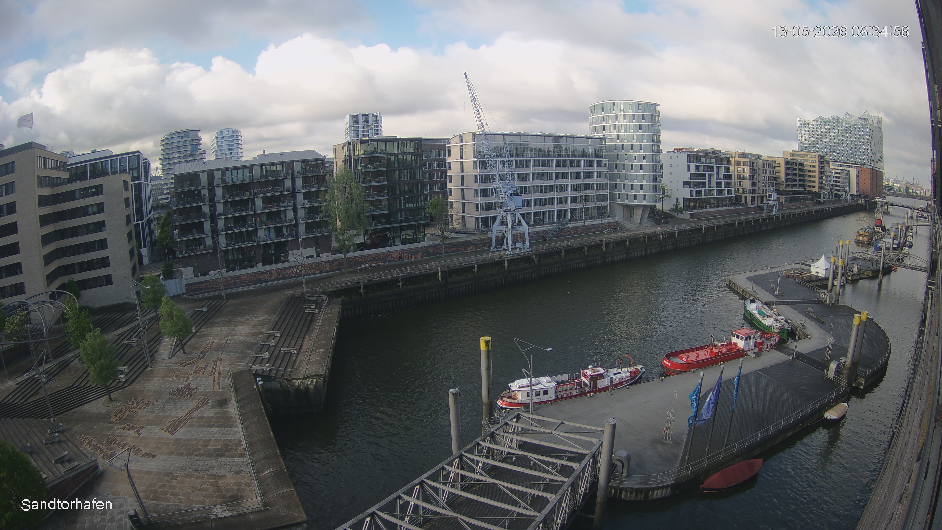 Archived image Webcam Harbour Hall Hamburg