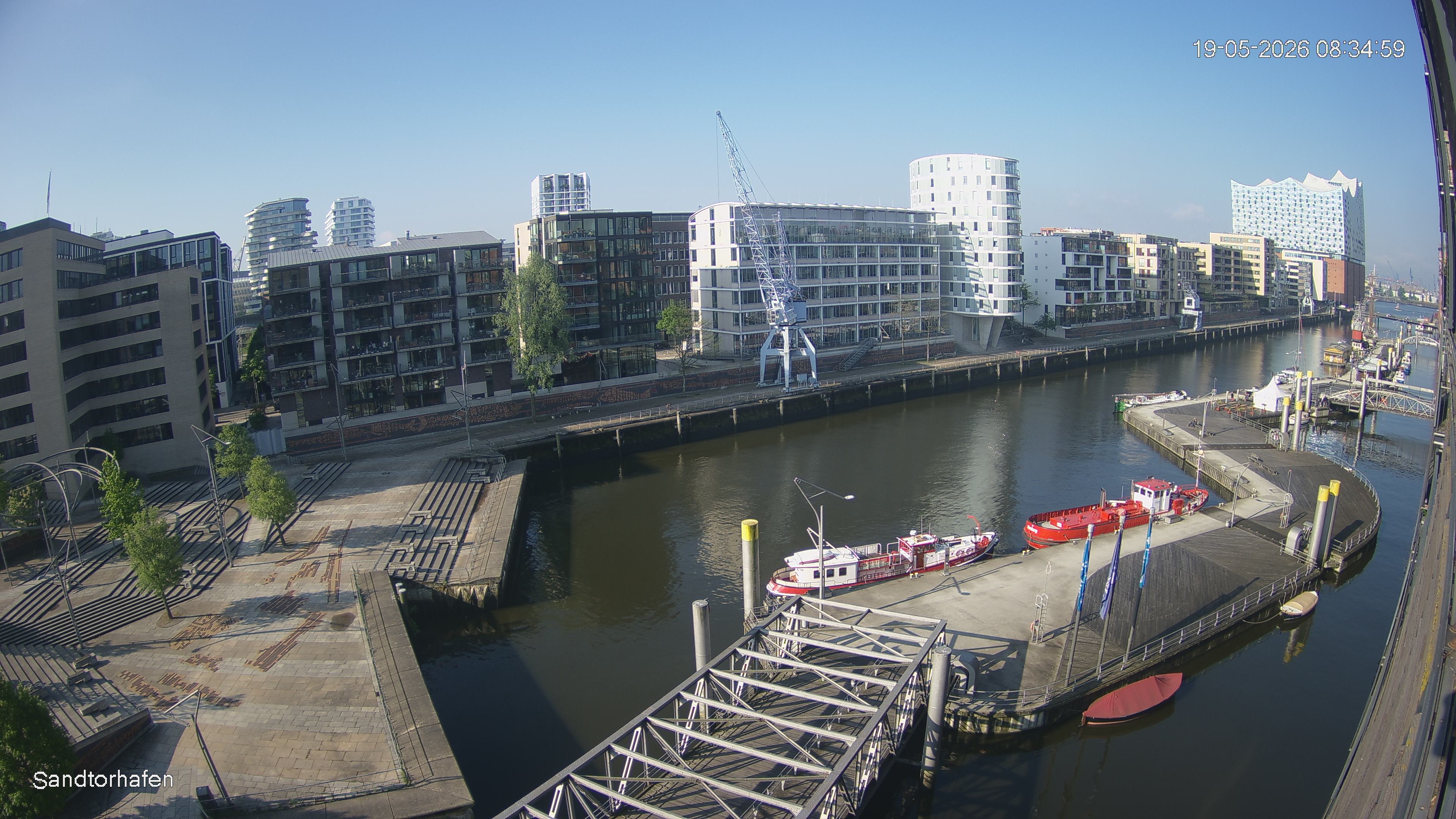 Archiv Foto Webcam Hamburg: HafenCity und Elbphilharmonie