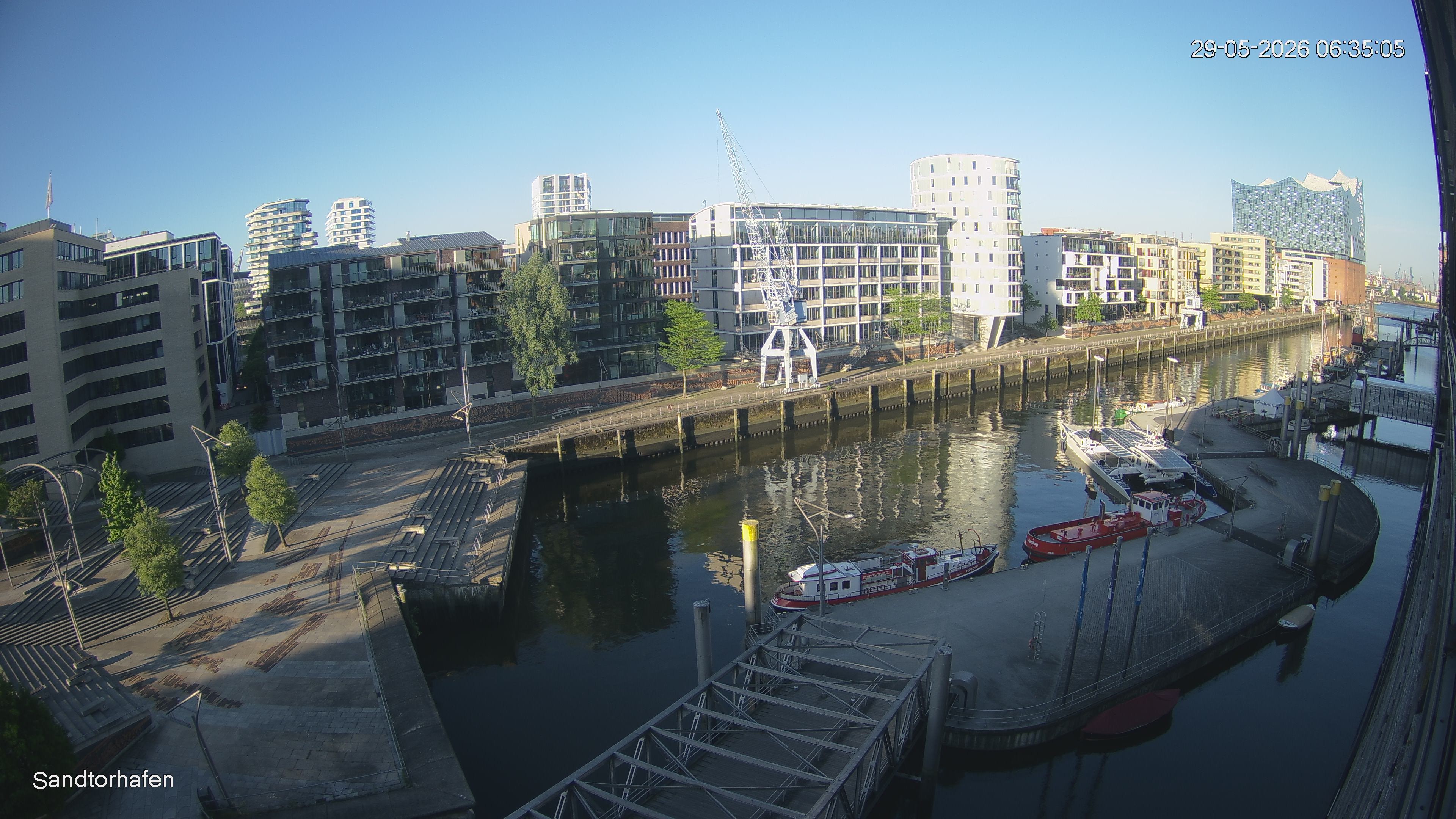 Archiv Foto Webcam Hamburg: HafenCity und Elbphilharmonie