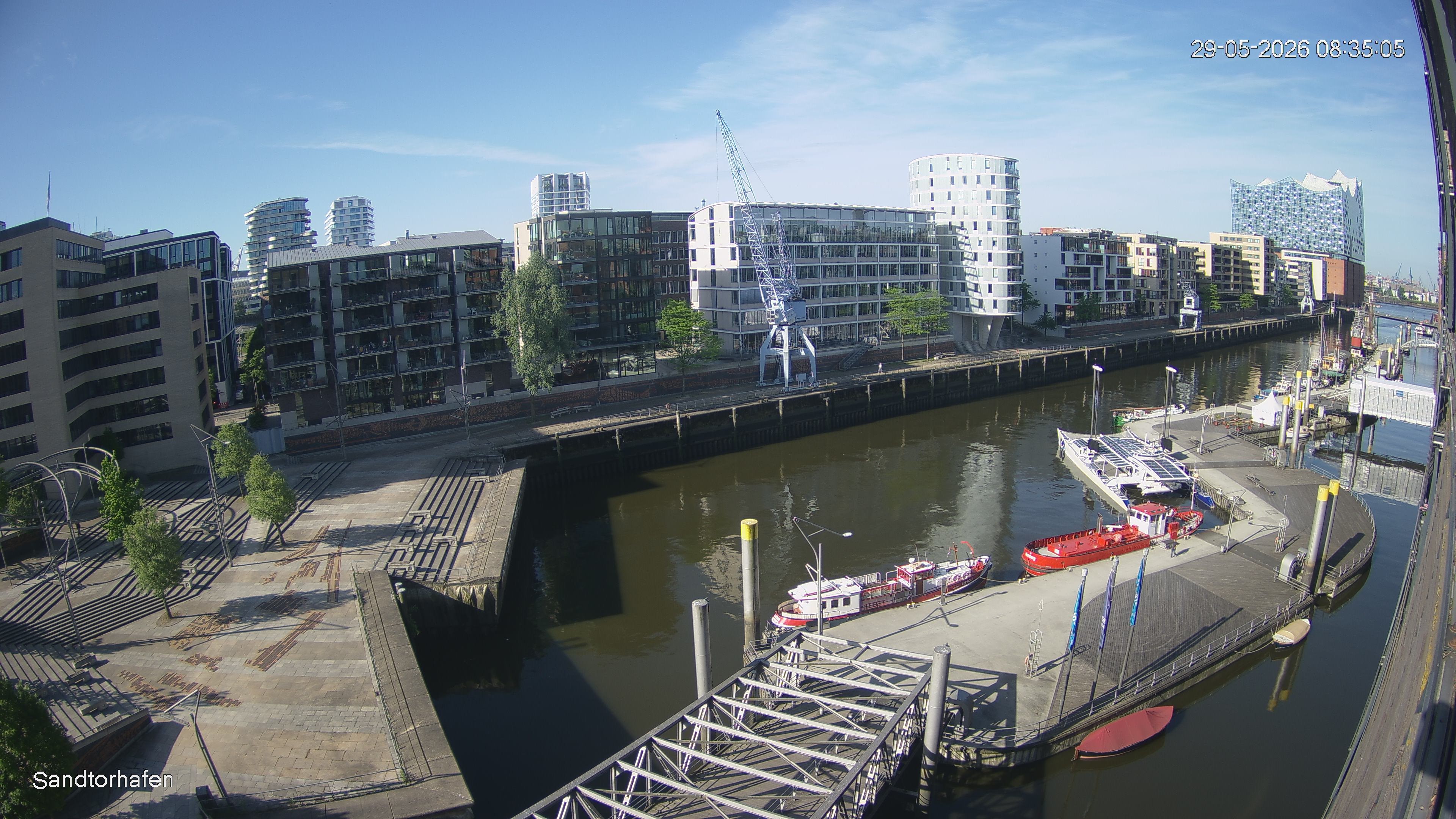 Archiv Foto Webcam Hamburg: HafenCity und Elbphilharmonie