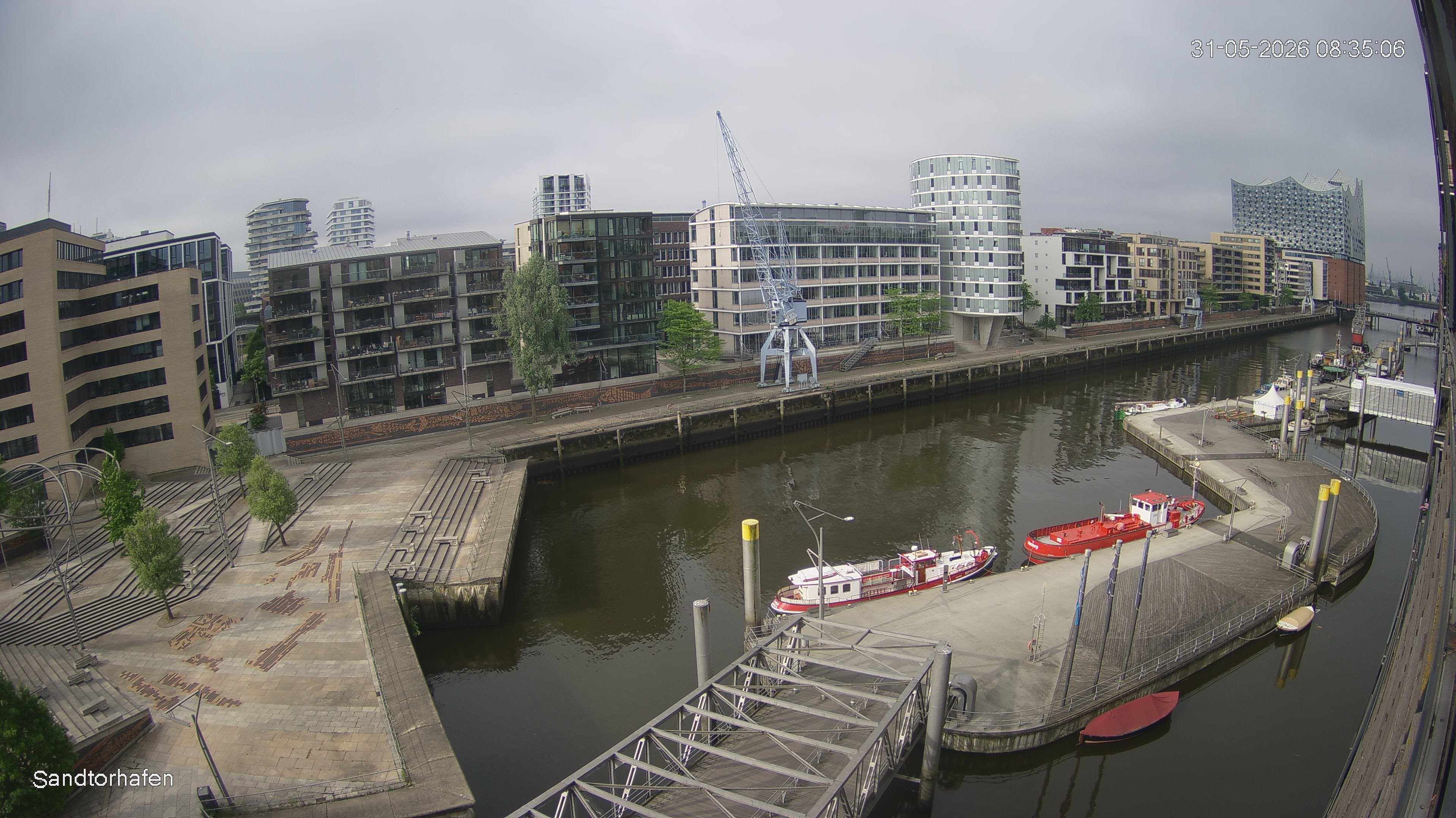 Archived image Webcam Harbour Hall Hamburg