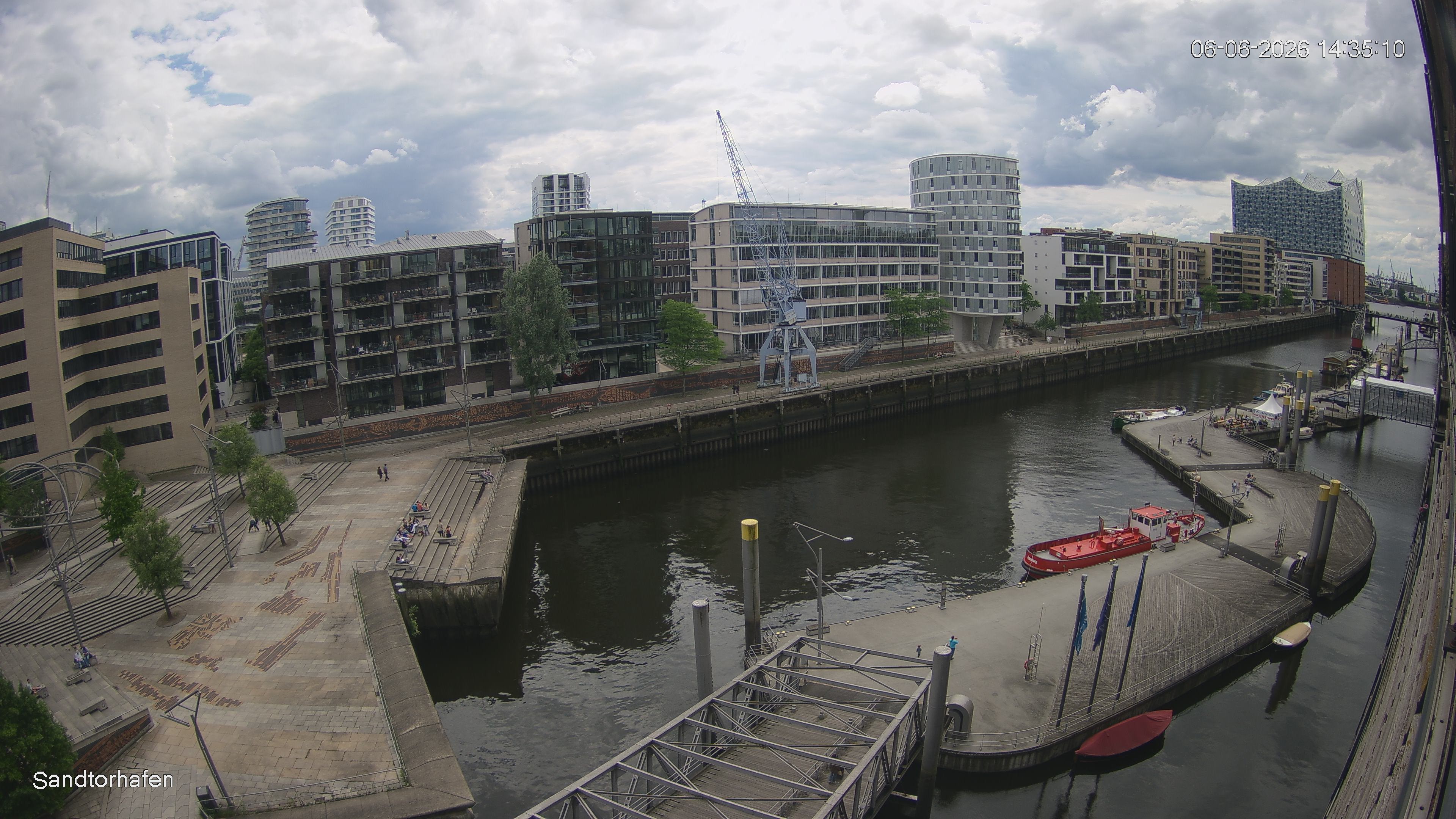 Archiv Foto Webcam Hamburg: HafenCity und Elbphilharmonie