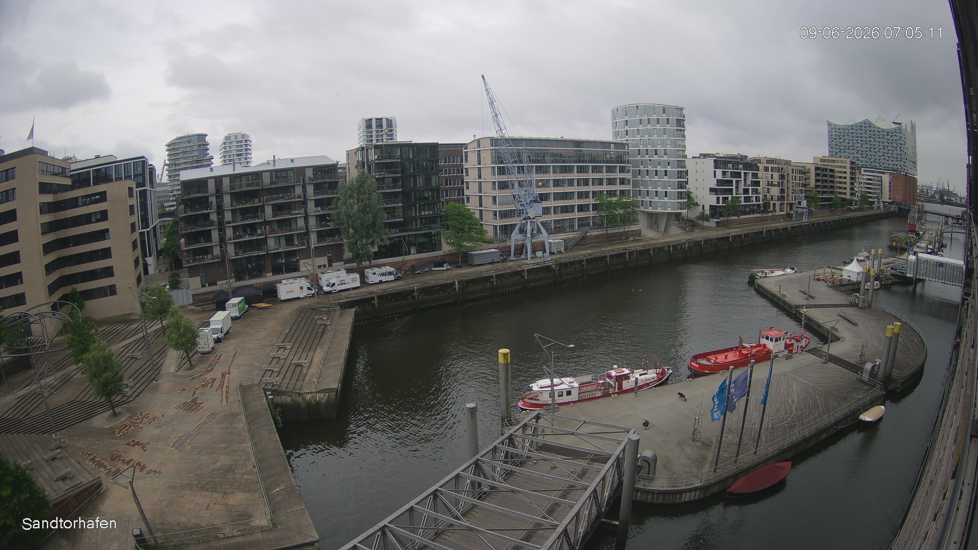 Archived image Webcam Harbour Hall Hamburg