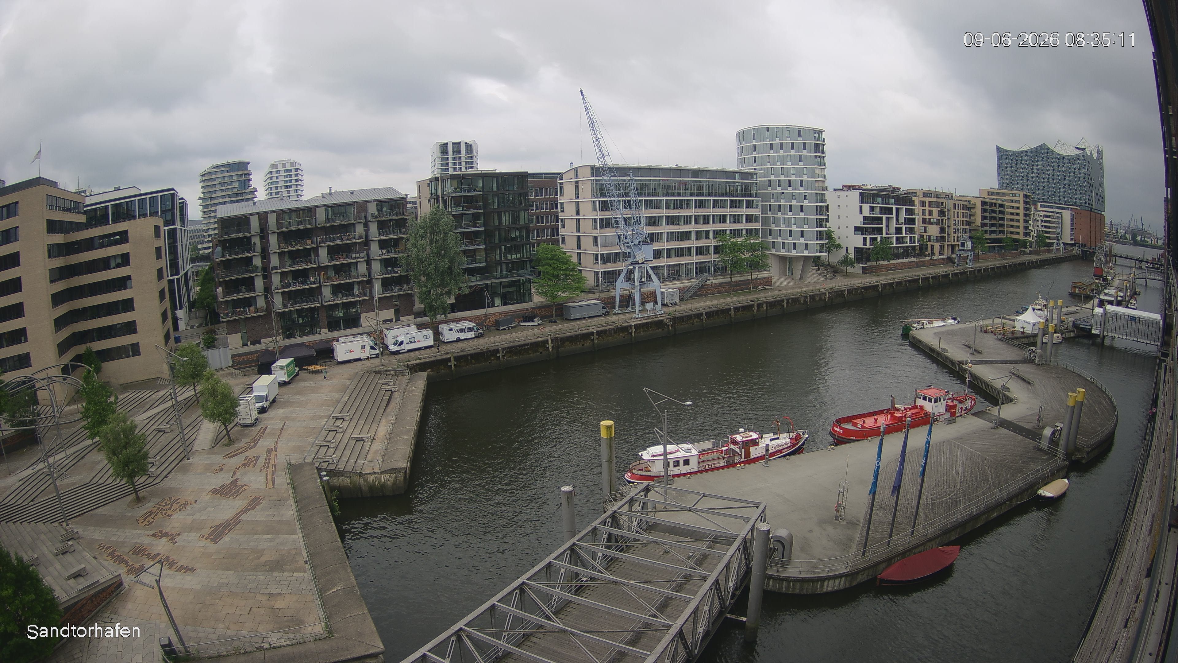 Archived image Webcam Harbour Hall Hamburg