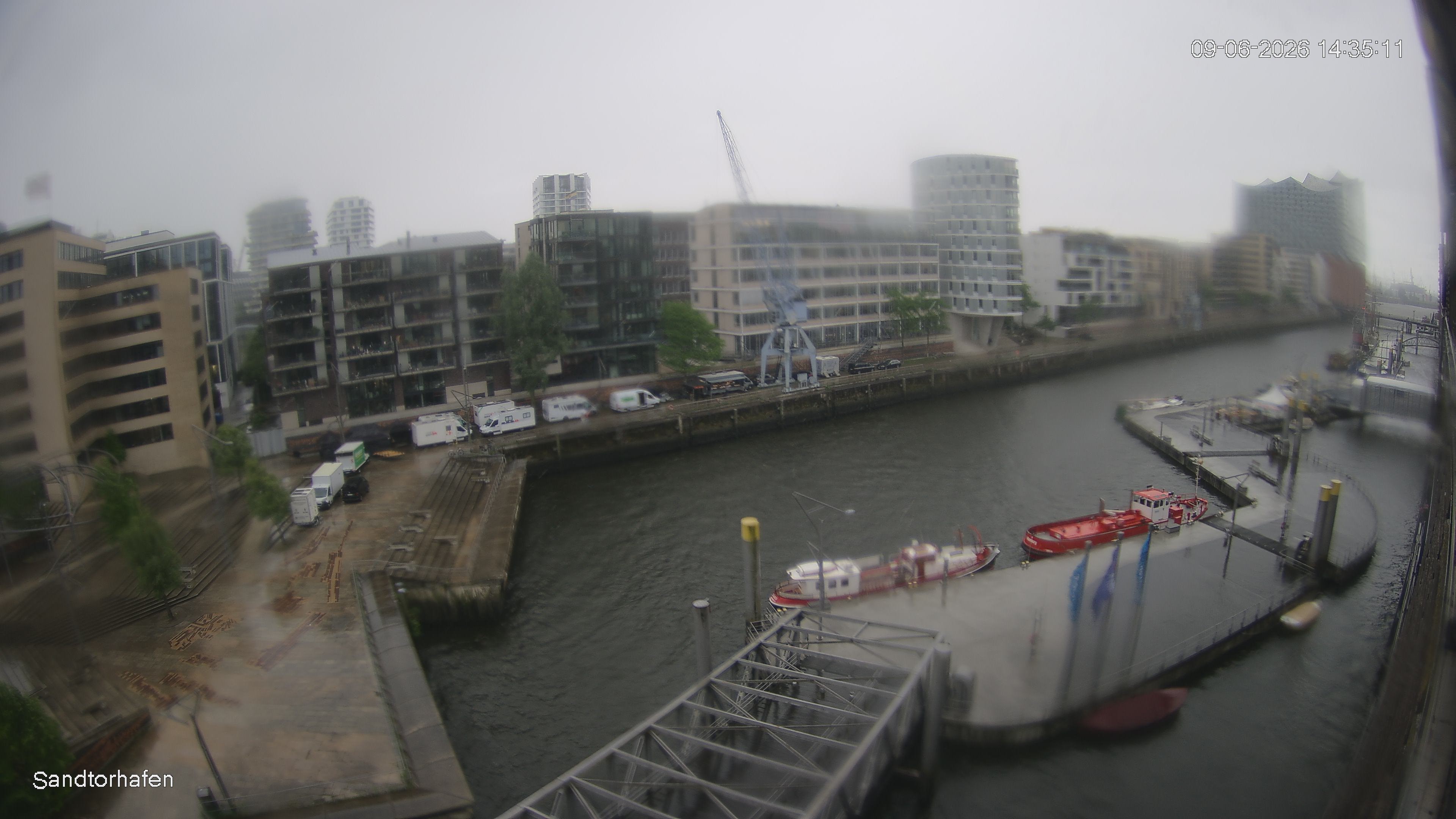 Archiv Foto Webcam Hamburg: HafenCity und Elbphilharmonie