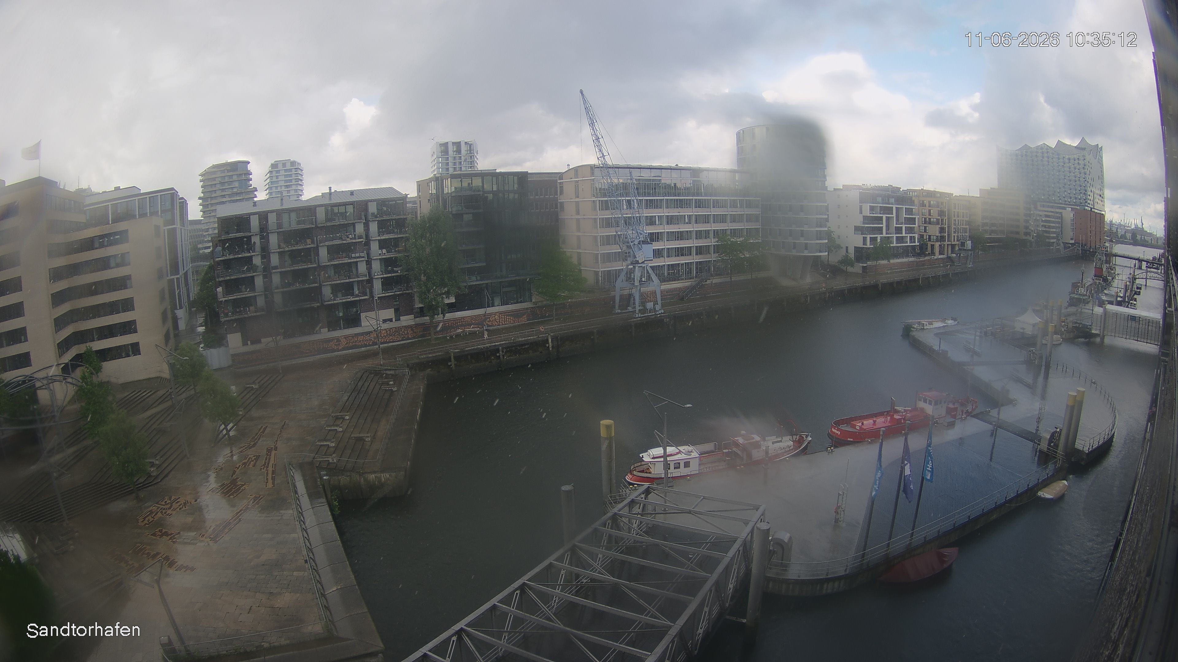Archiv Foto Webcam Hamburg: HafenCity und Elbphilharmonie