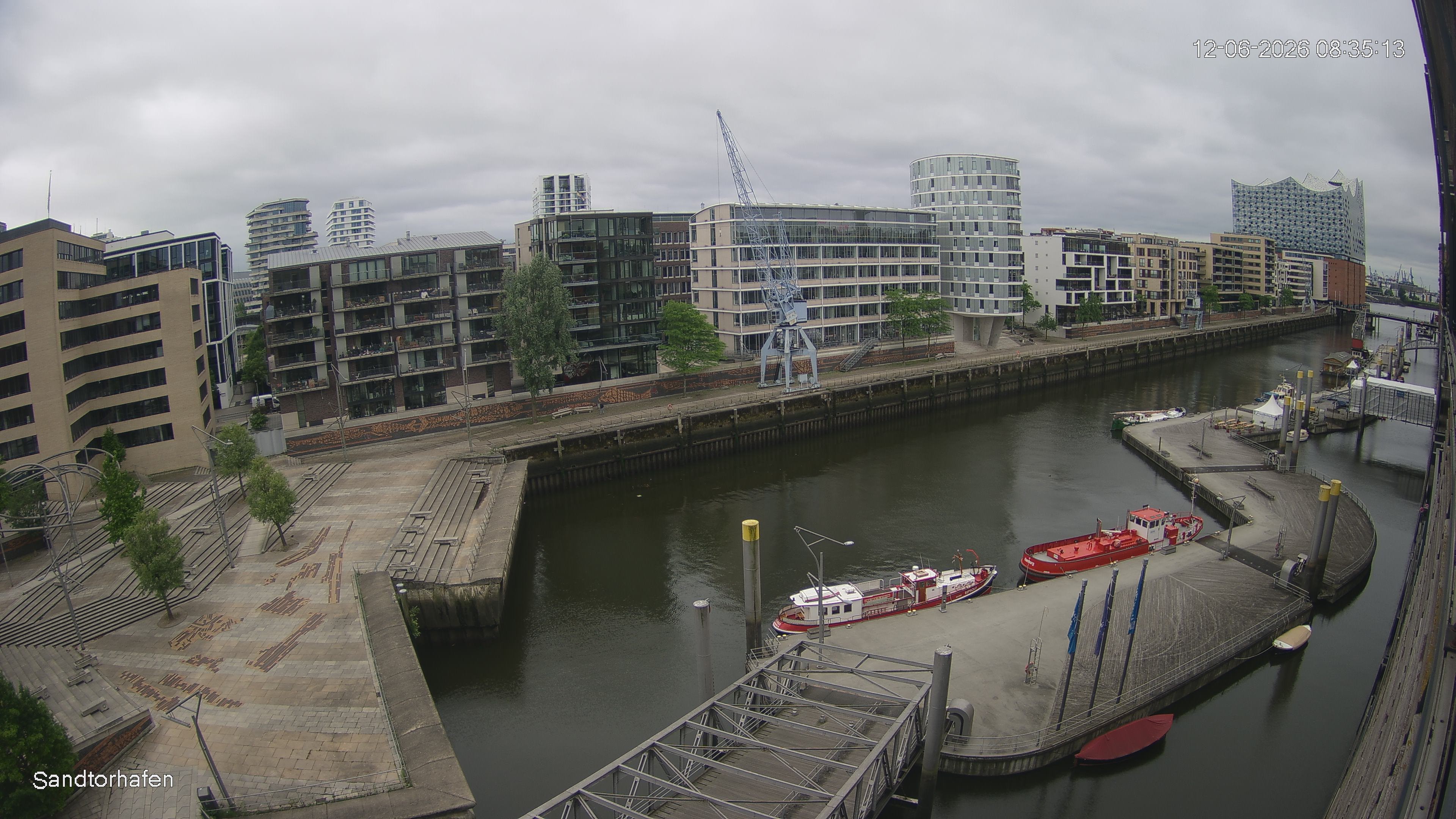 Archiv Foto Webcam Hamburg: HafenCity und Elbphilharmonie
