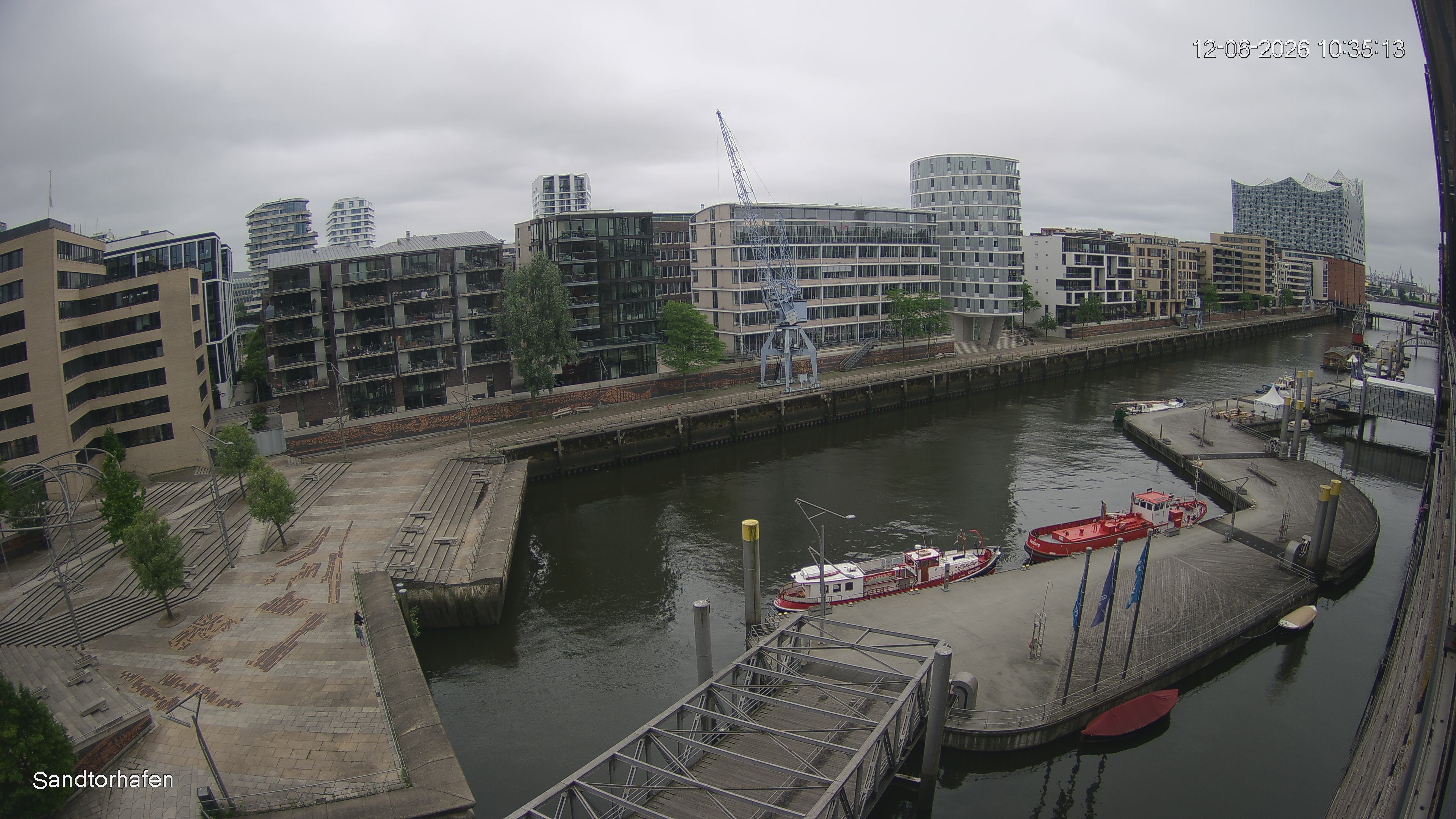Archiv Foto Webcam Hamburg: HafenCity und Elbphilharmonie