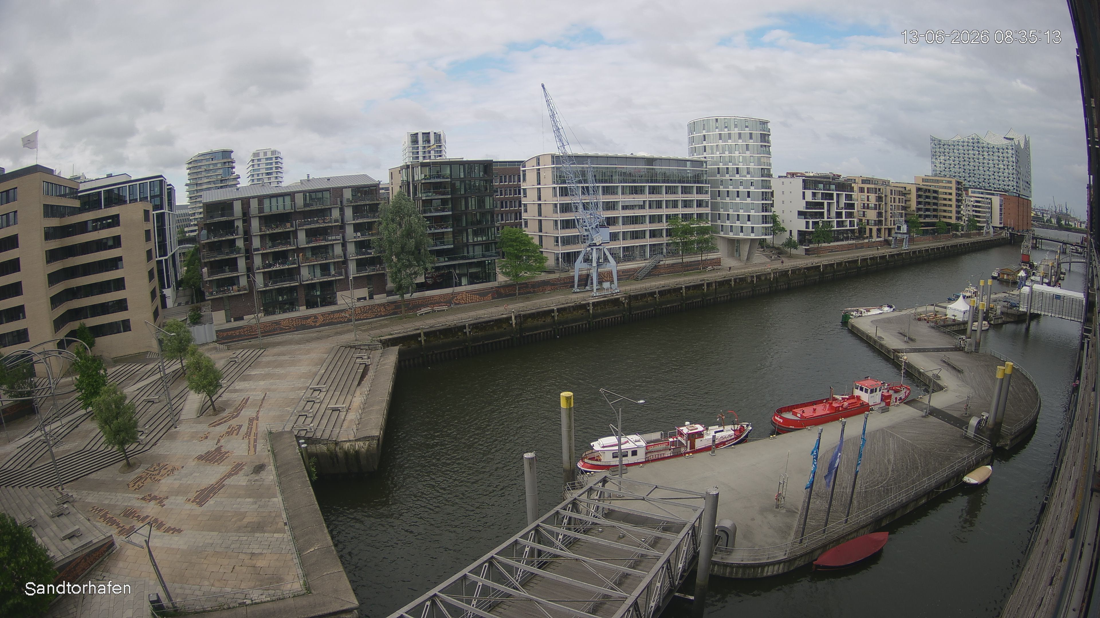 Archived image Webcam Harbour Hall Hamburg