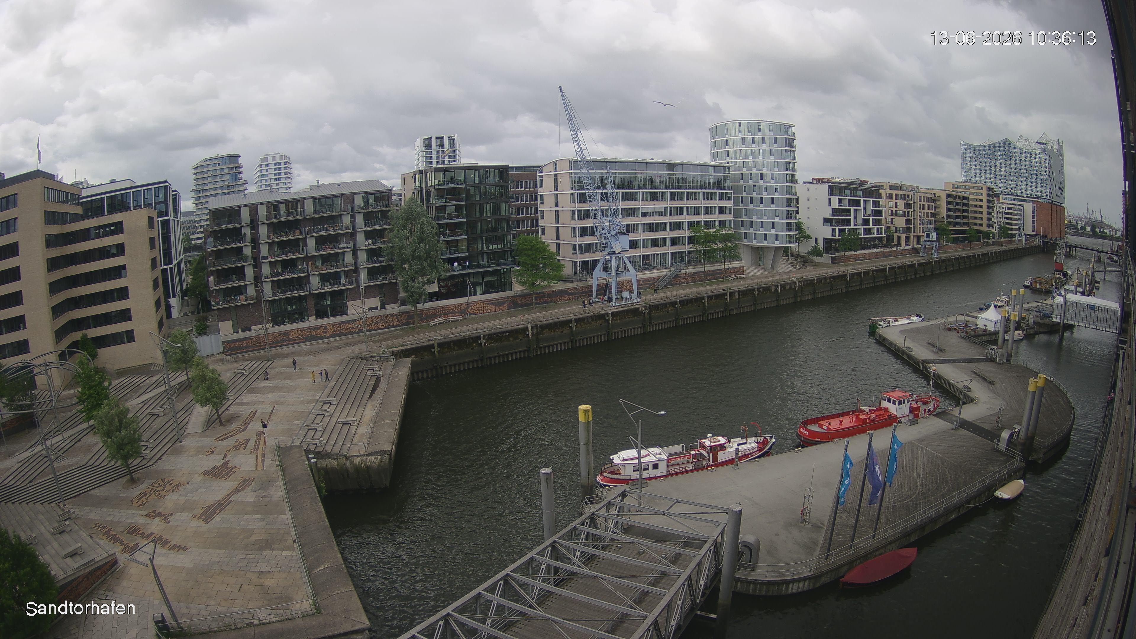 Archived image Webcam Harbour Hall Hamburg