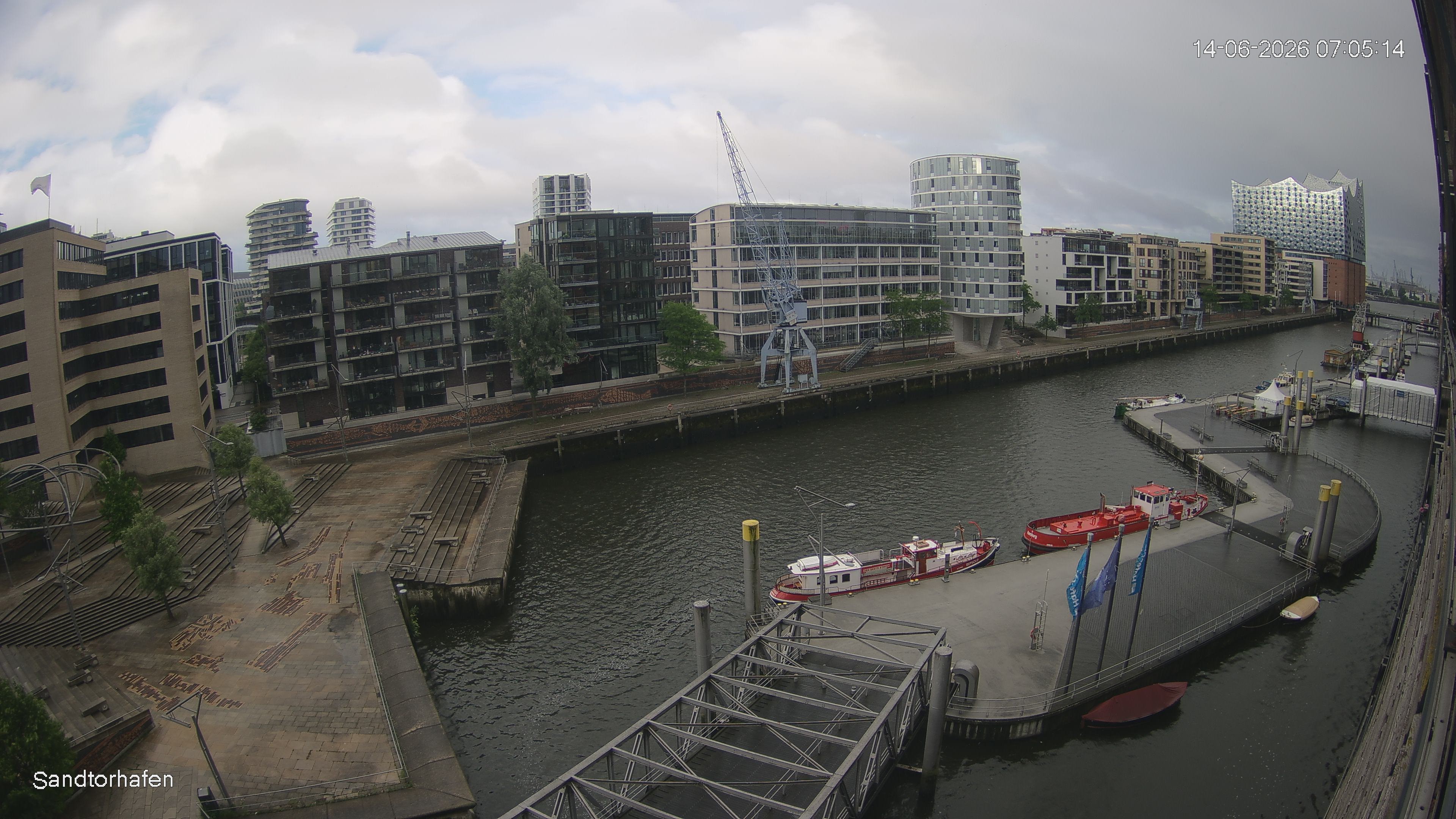Archiv Foto Webcam Hamburg: HafenCity und Elbphilharmonie
