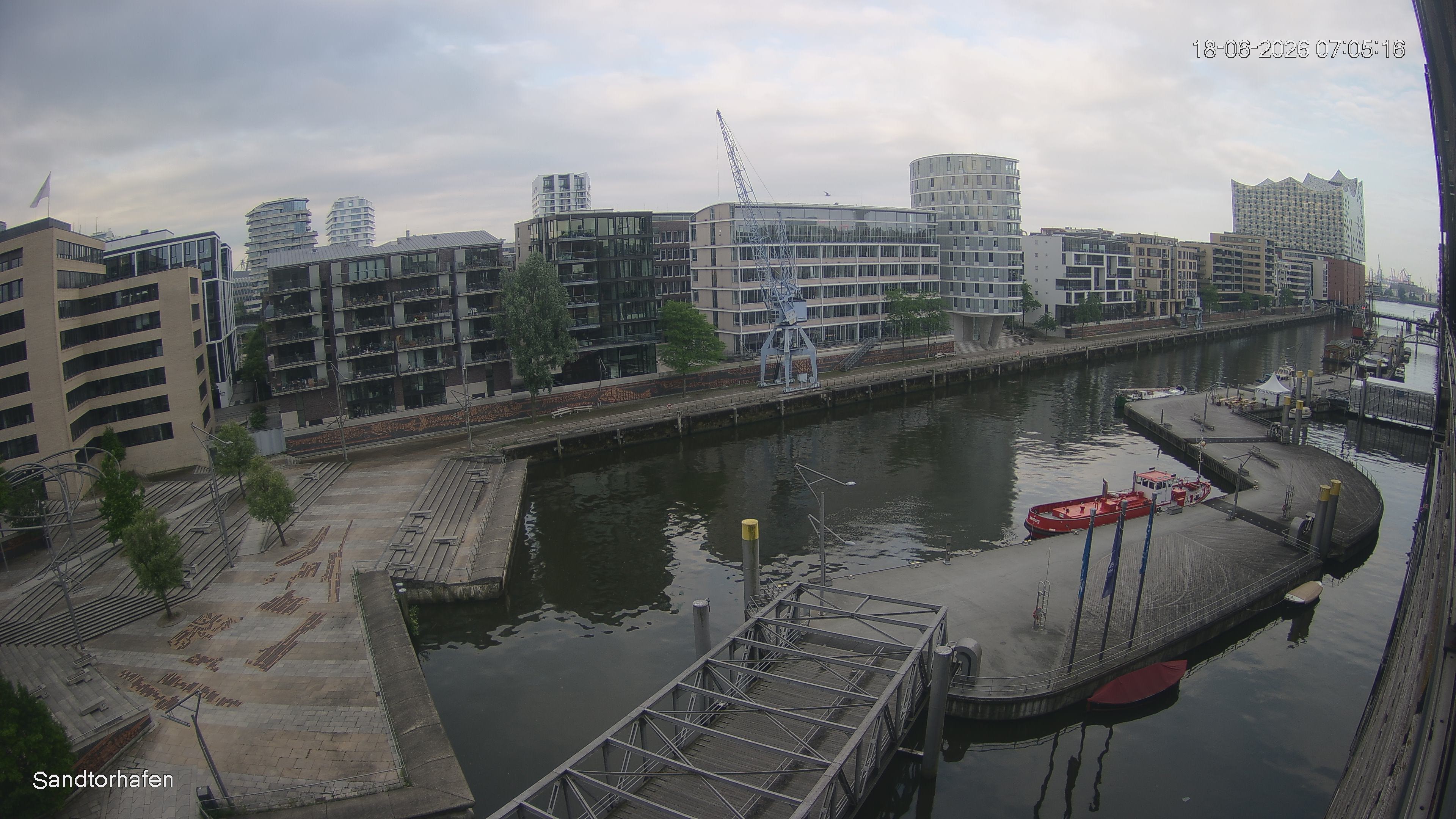 Archived image Webcam Harbour Hall Hamburg