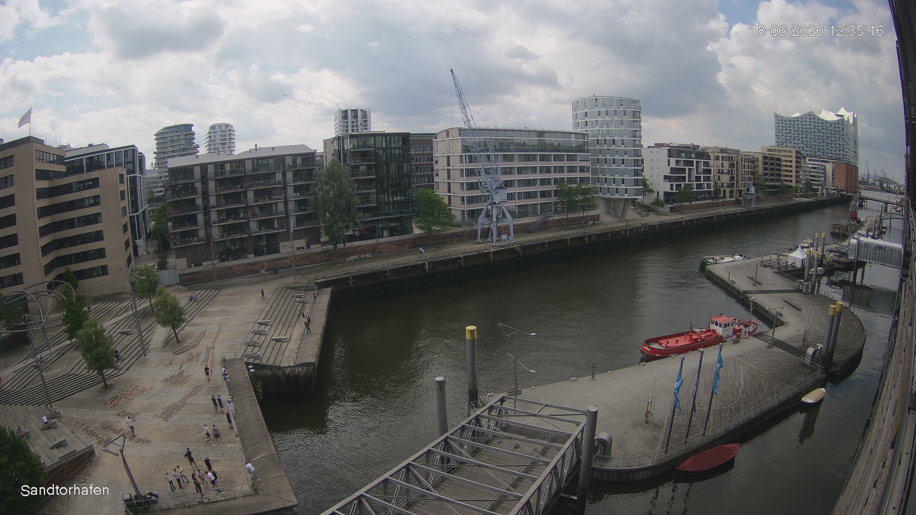 Archived image Webcam Harbour Hall Hamburg