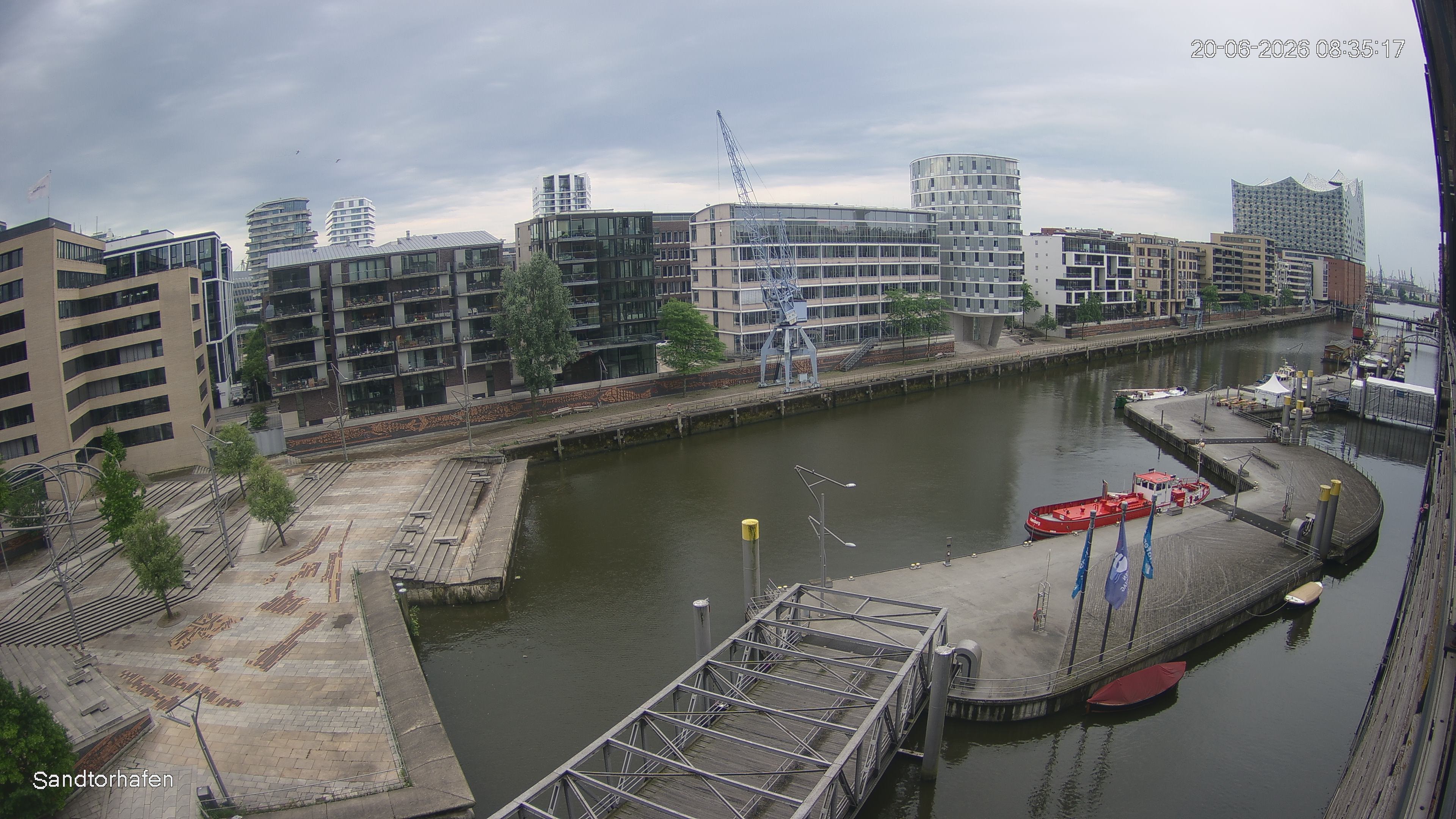 Archived image Webcam Harbour Hall Hamburg