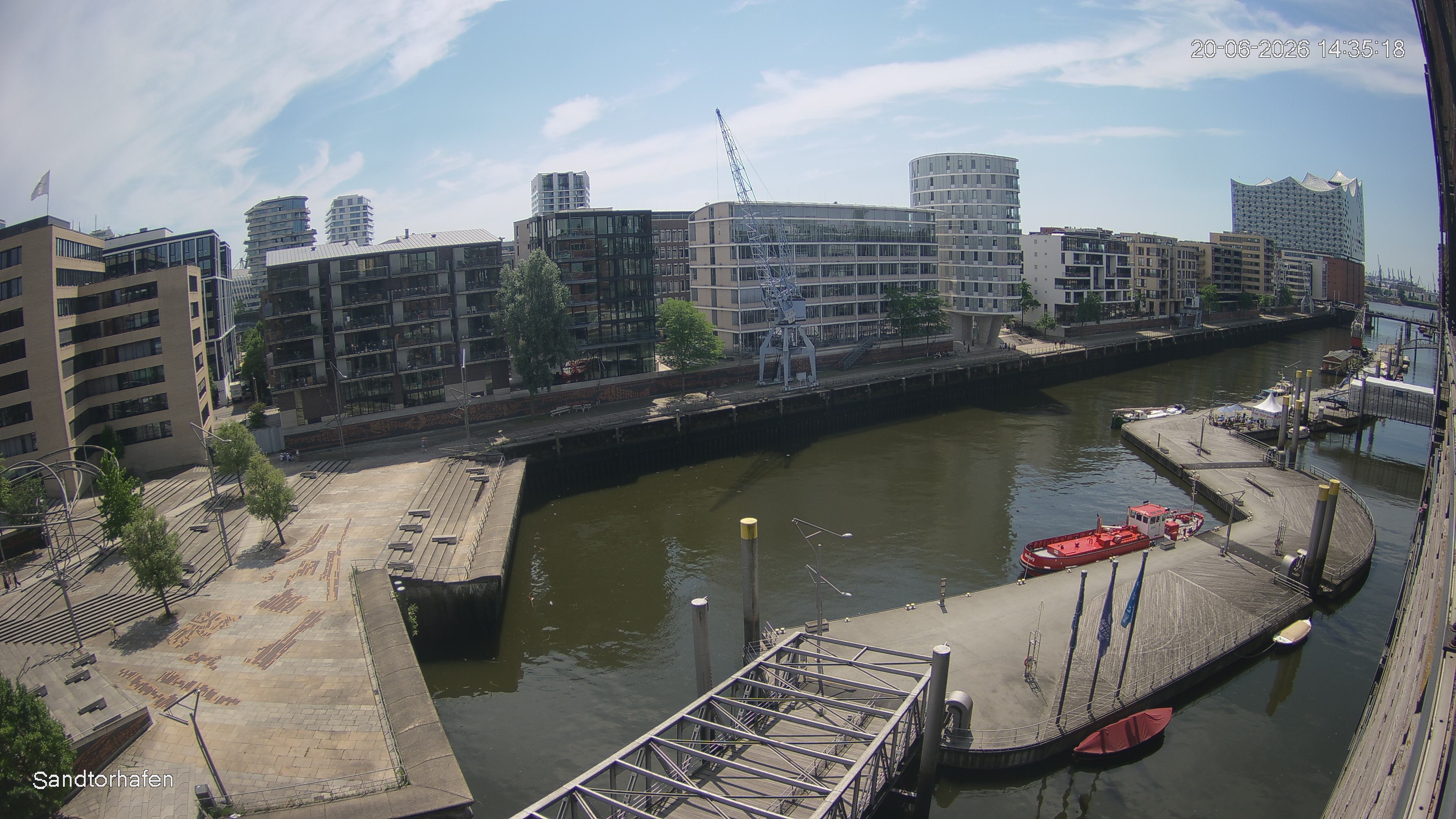 Archiv Foto Webcam Hamburg: HafenCity und Elbphilharmonie