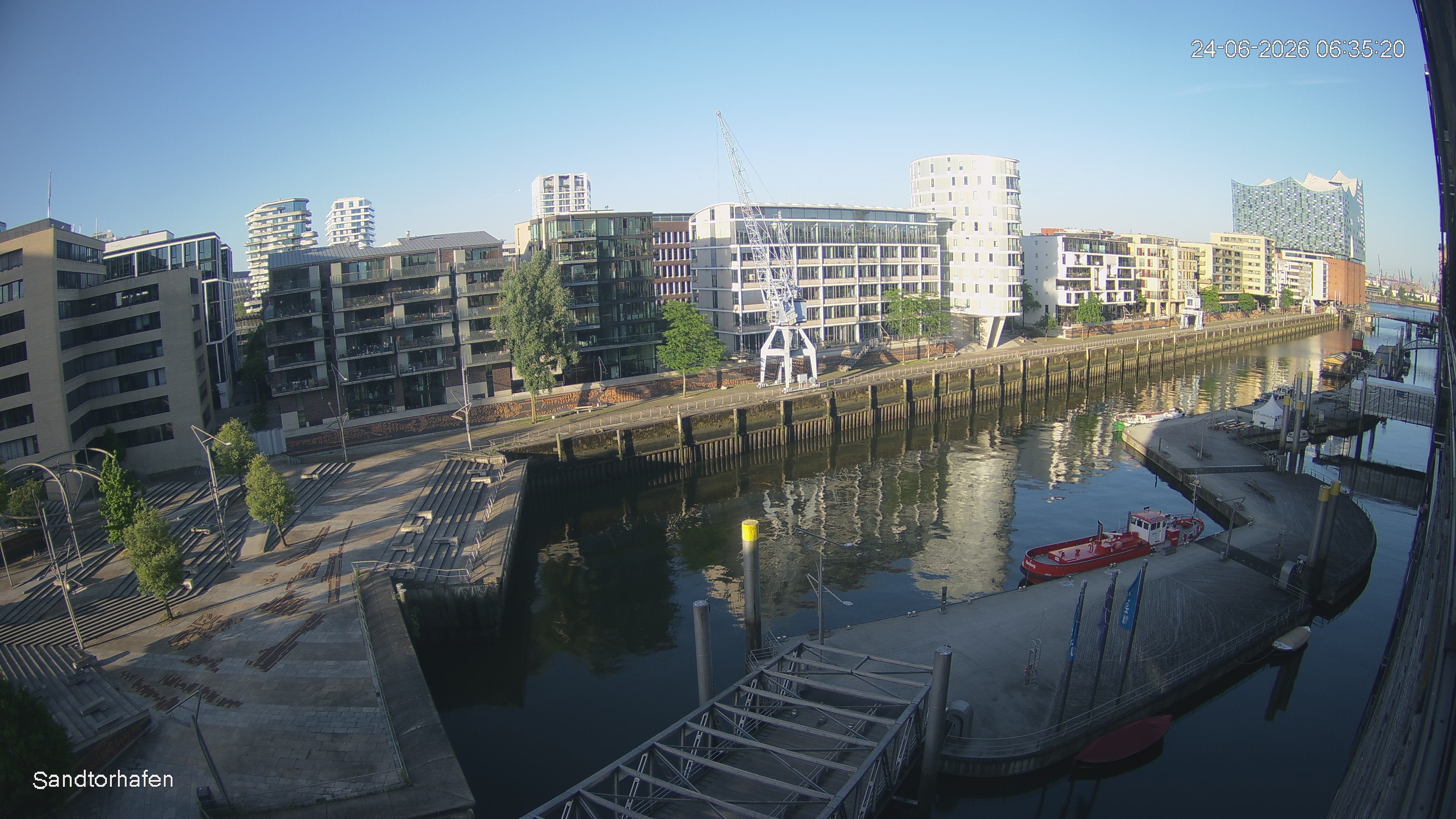 Archiv Foto Webcam Hamburg: HafenCity und Elbphilharmonie
